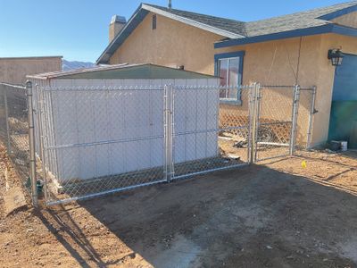 Chain-link gate installation 