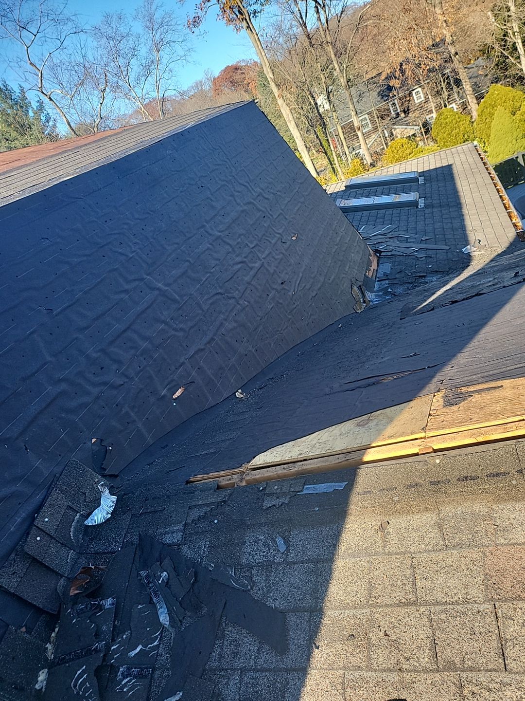Residential Roofing Installation using Owens Corning TruDefinition Onyx Black by A Plus Exterior