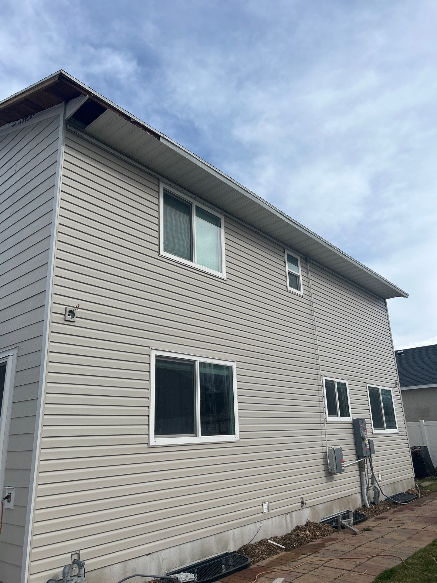 Sandy | Strategic Hardie & Vinyl Integration | Cobble Stone & Desert Sand by Ideal Siding Utah