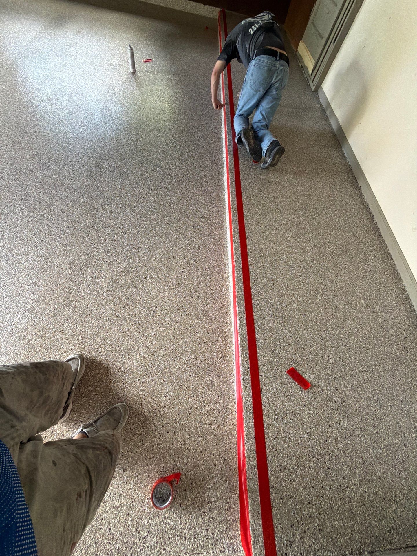 Epoxy Flake Floor installation in Grand Rapids Michigan! by Gordon Painting