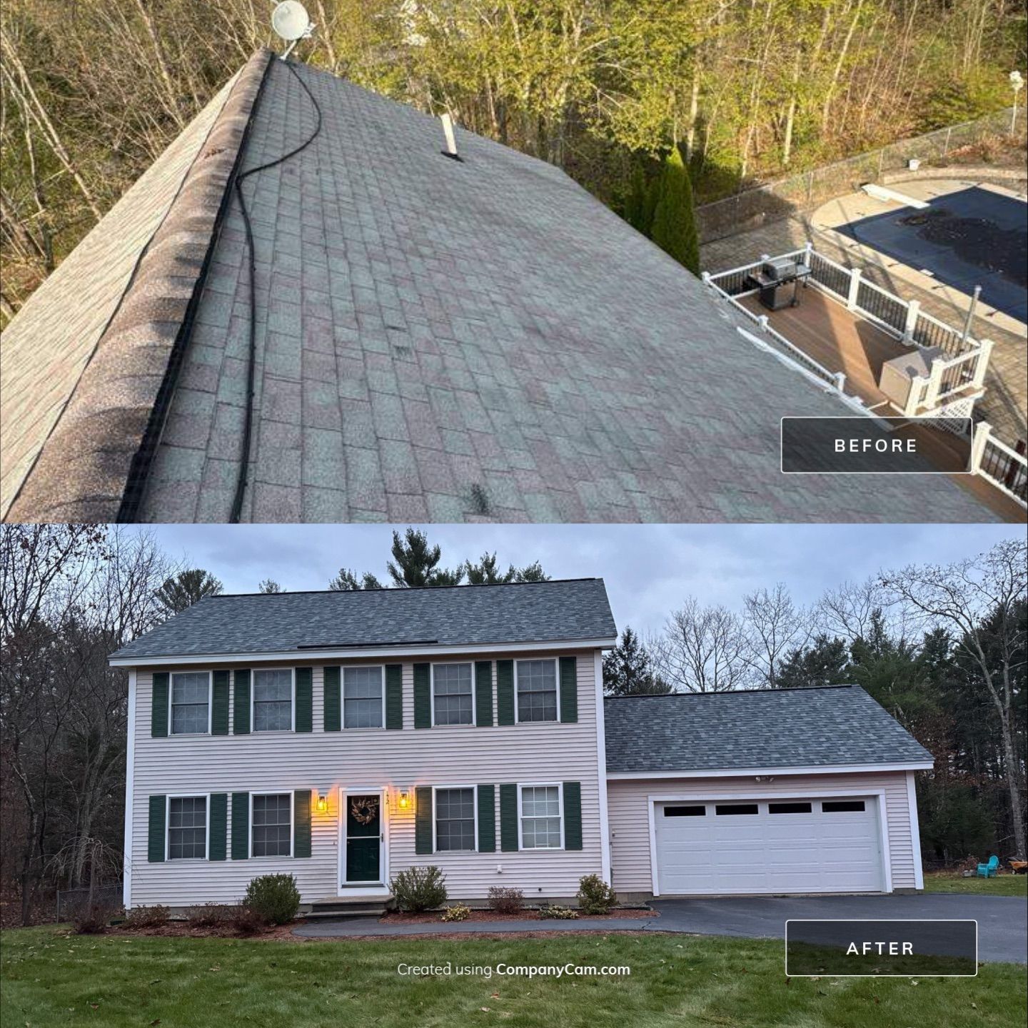 New Boston, NH Roof Replacement – Slatestone Gray Owens Corning Duration Shingles by Compass exteriors