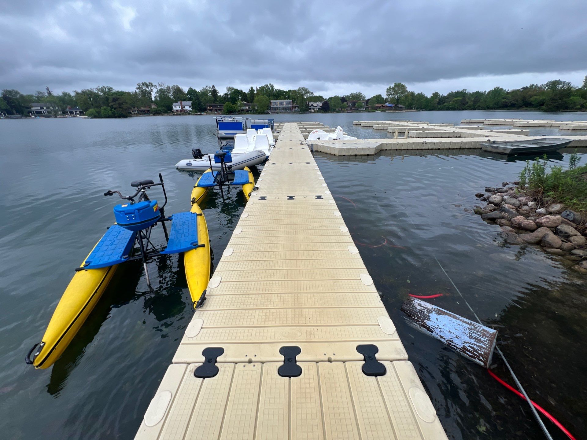 Power washing of floating dock by Northern Power Washing LLC.