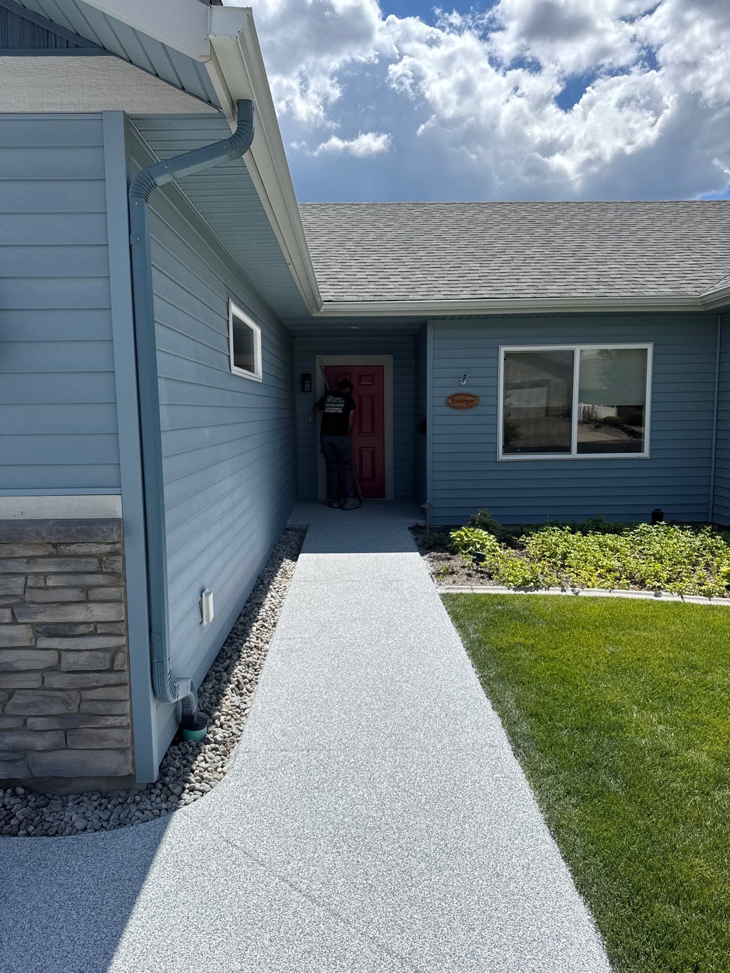 Driveway Transformation using 1/8 Tidal Wave by Croc Coatings, LLC