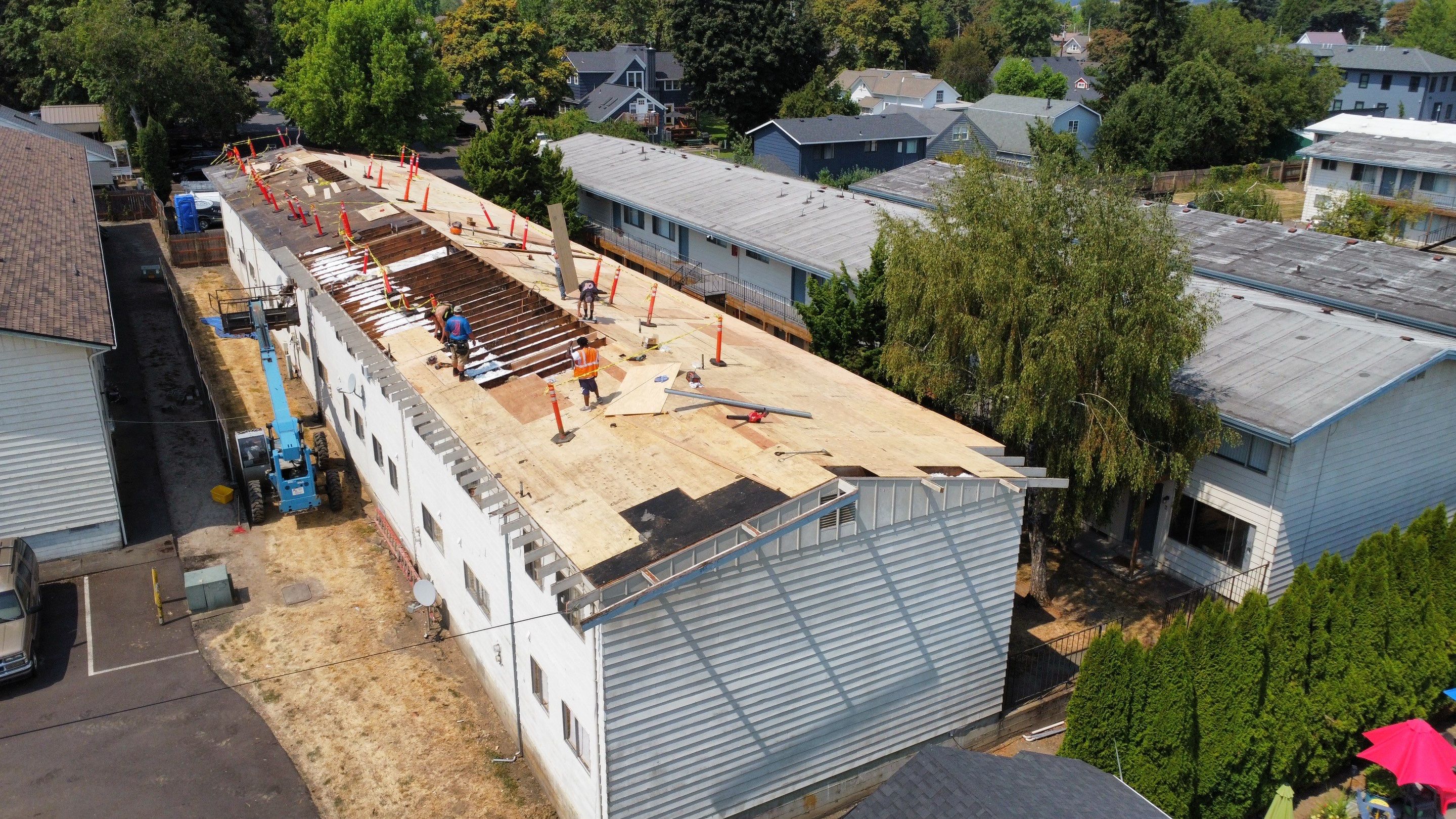 Commercial Flat Roof Installation using GAF 60Mil TPO  by Orezona Building & Roofing Company, Inc.
