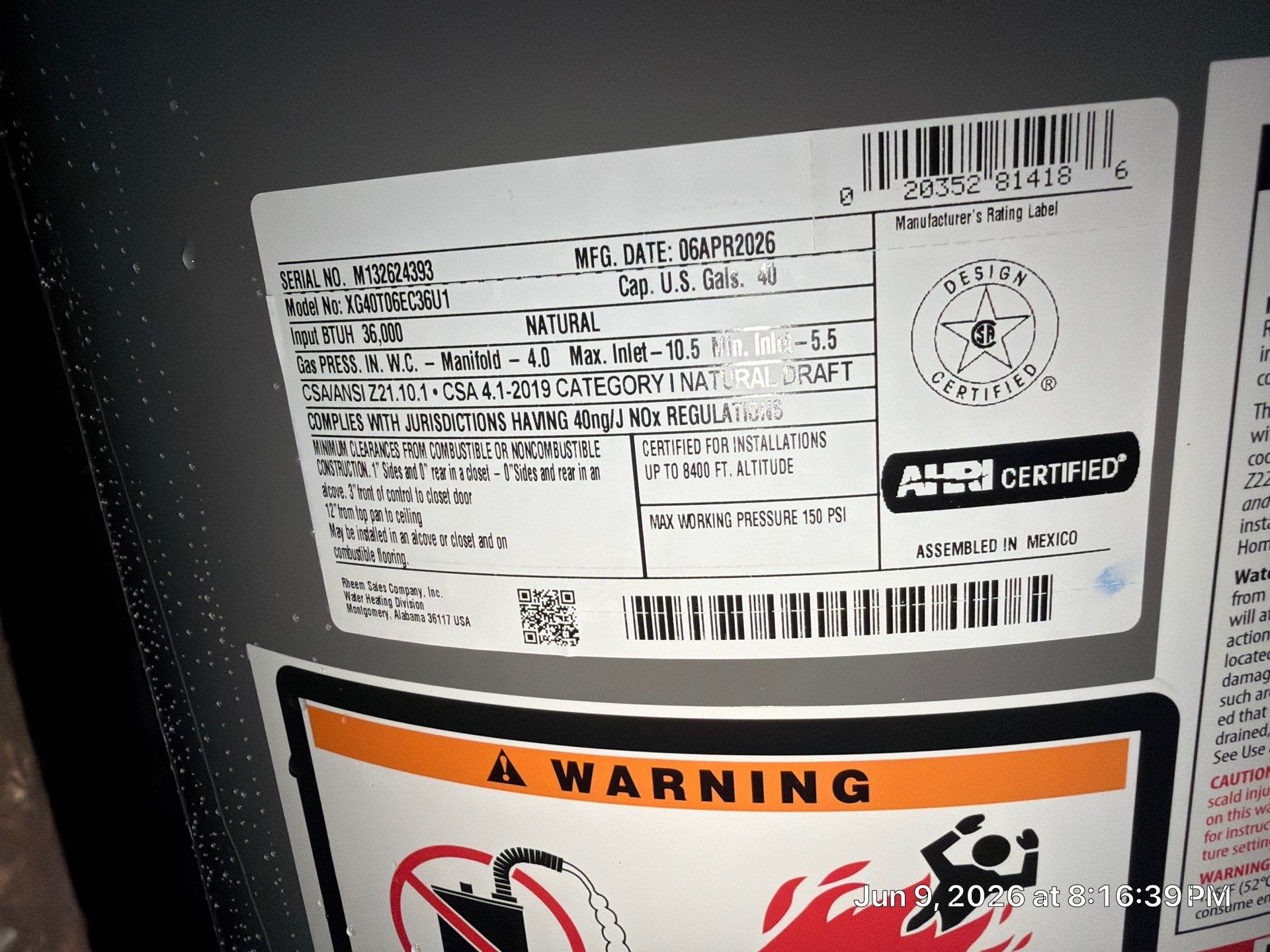 Rheem Performance 40-Gallon Gas Water Heater Replacement – Des Plaines, IL | GSHA Services, LTD by GSHA Services LTD