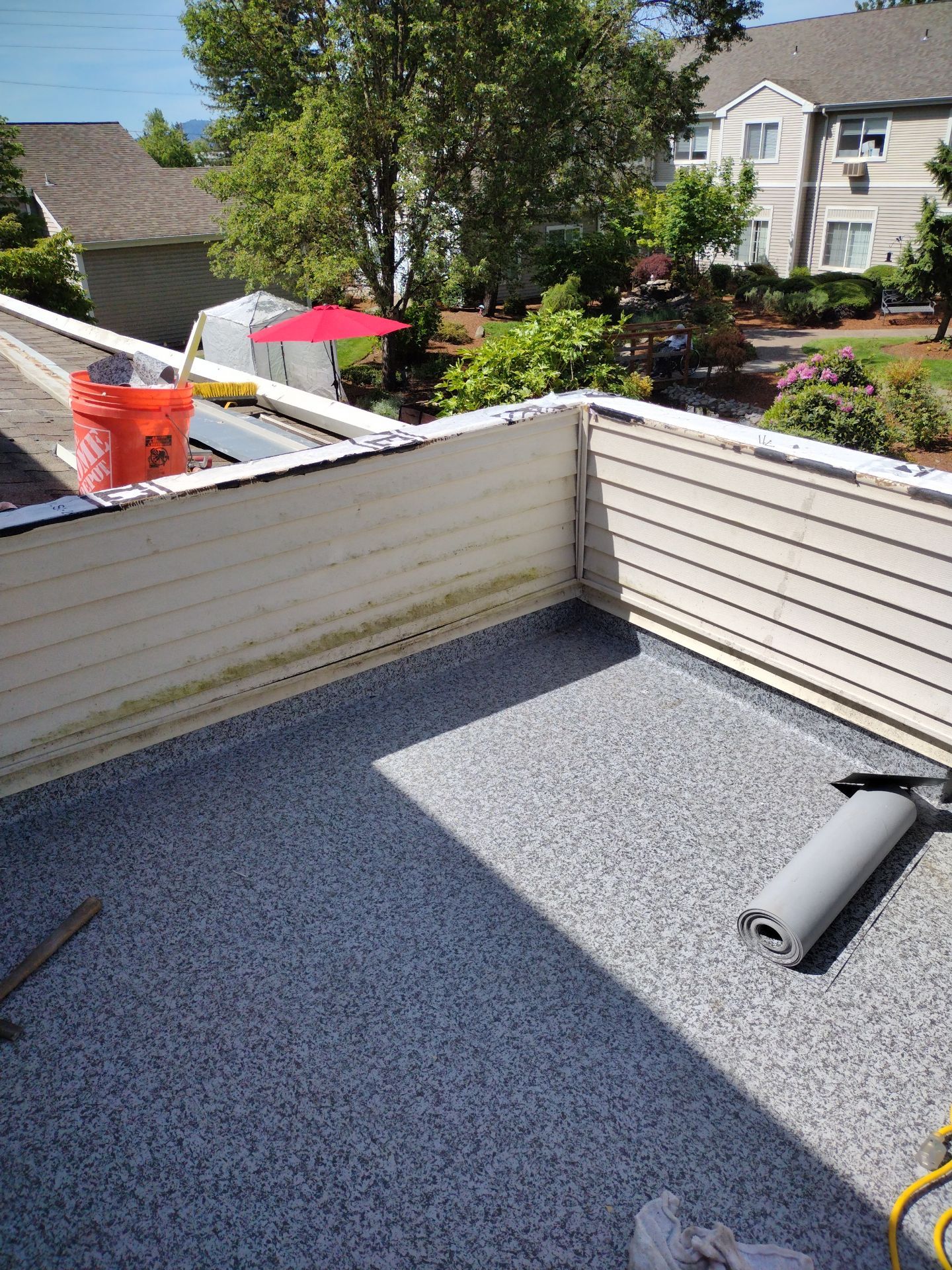 Dec-Tec Walkable Membrane using Dec-Tec (Color: Granite) by Orezona Building & Roofing Company, Inc.