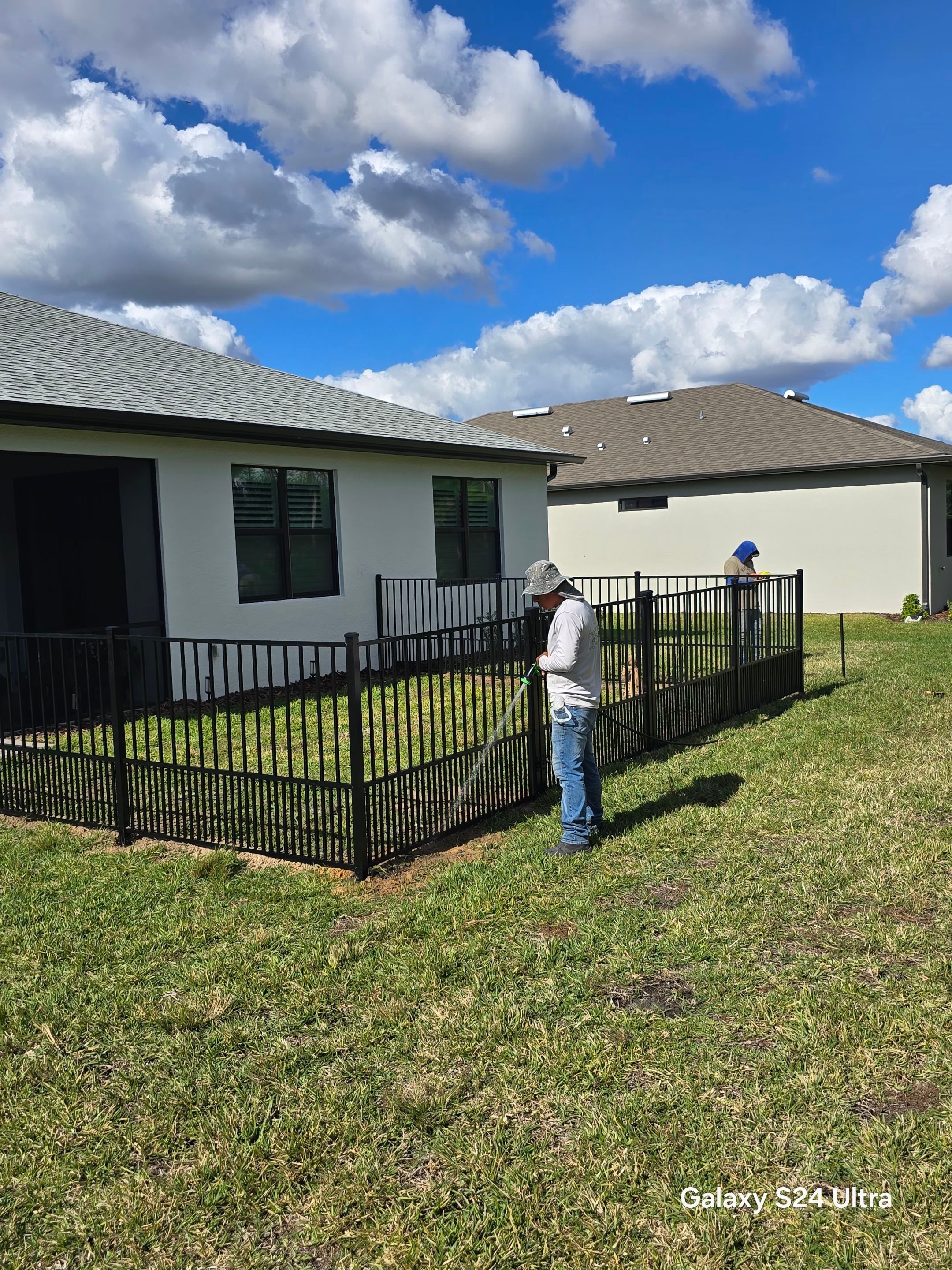 Puppy picket aluminum fence in North Port by True Fence LLC