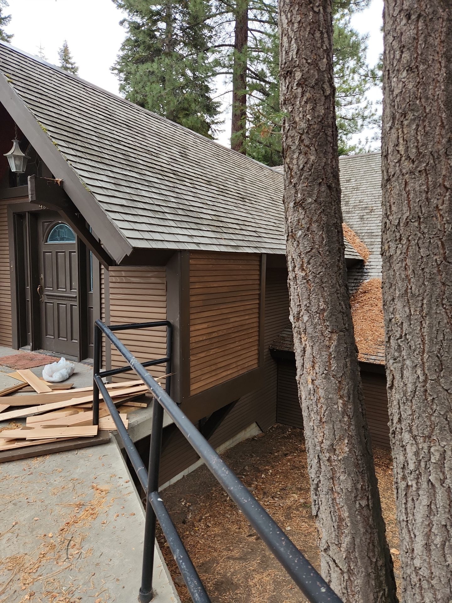 Kitchen Lighting/Siding Repair by The Tahoe Tradesman