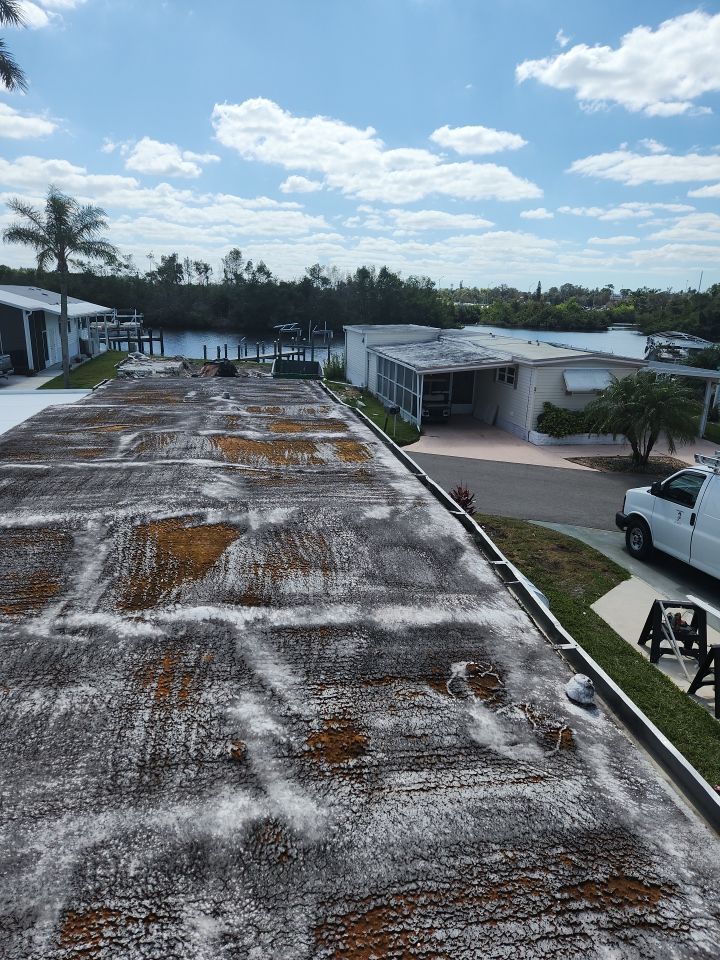 Tropical 924 100% Silicone Roof Coating Repair using Acrylic Resin by Morton Roofing, Inc.