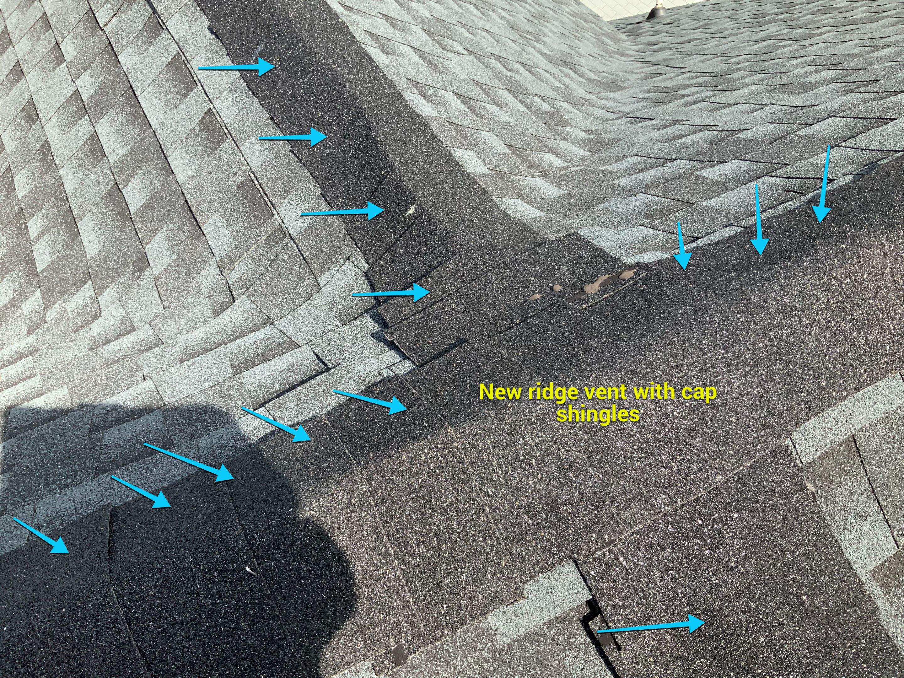 Residential Roofing Repair using Ridge Vent  by Alpha Design Services