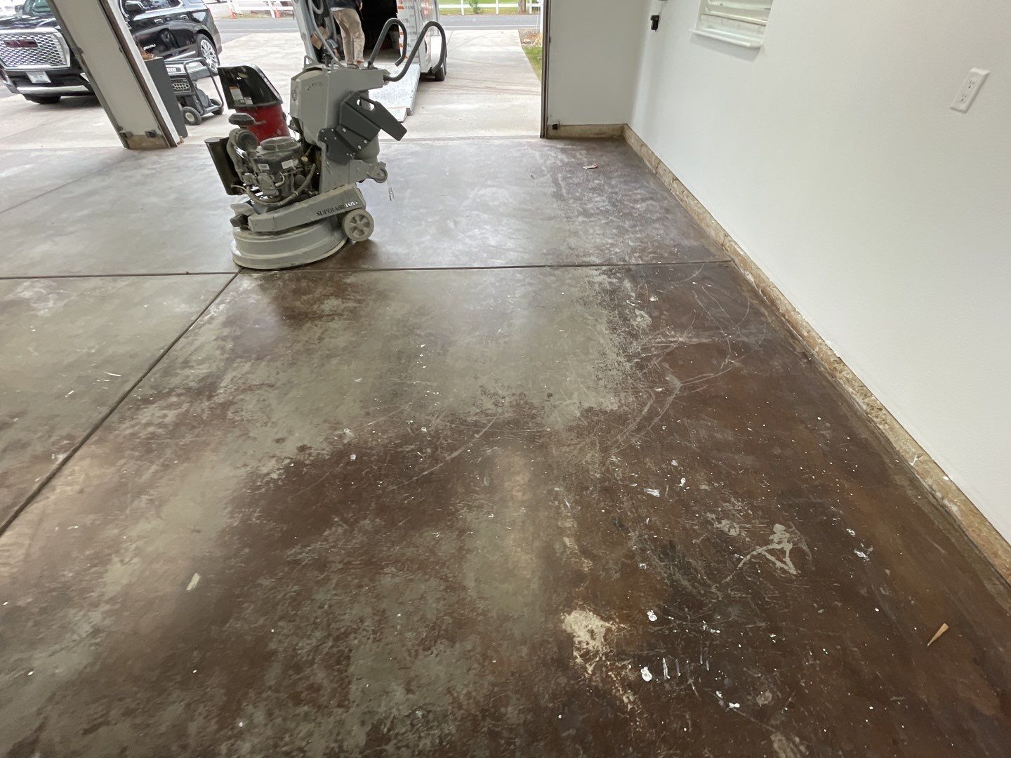 Garage Transformation using Slate Stone by Croc Coatings, LLC