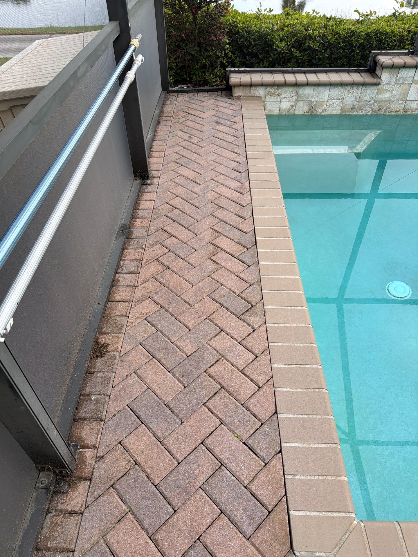 Paver Pool Deck Stripping and Sealing Project in Sun City Center by Supreme Paver Experts