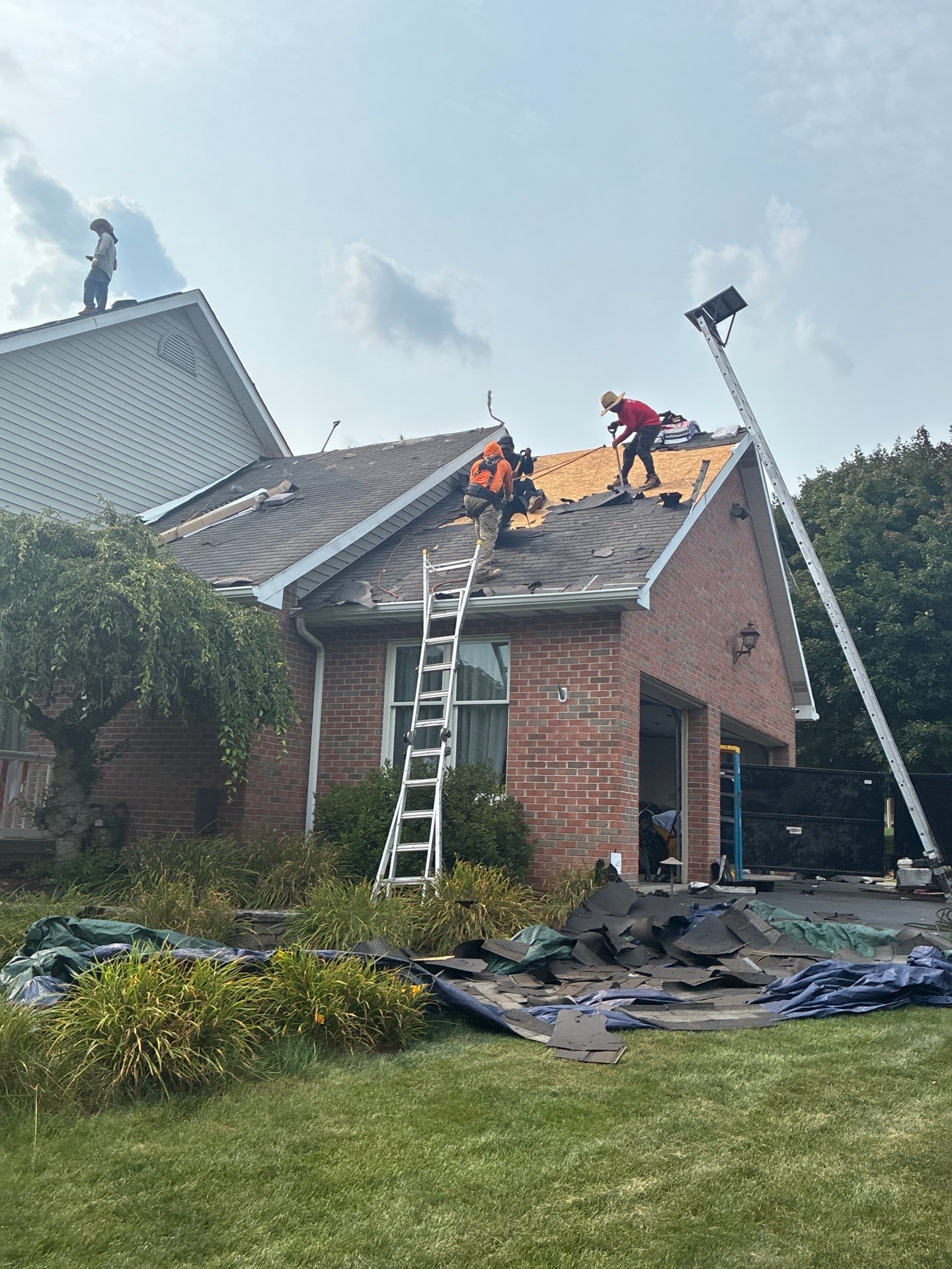 Full Roofing Replacement and Gray Shake Hardie Siding Installation in Butler by Cousins Roofing Siding & Decks