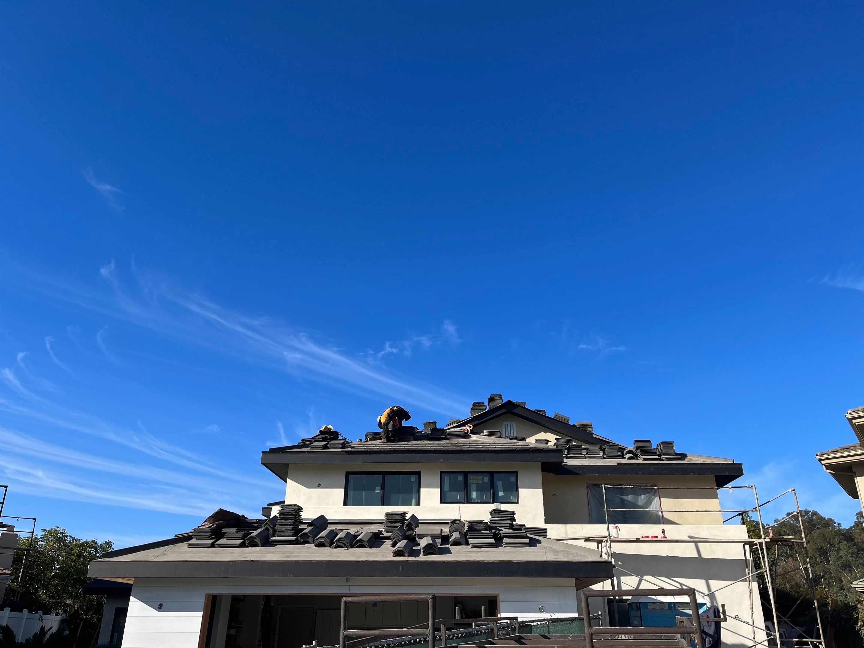 Rancho Santa Fe Tile Roof Installation | Westlake Saxony 900 Blend Charcoal by Zenith Roofing Services