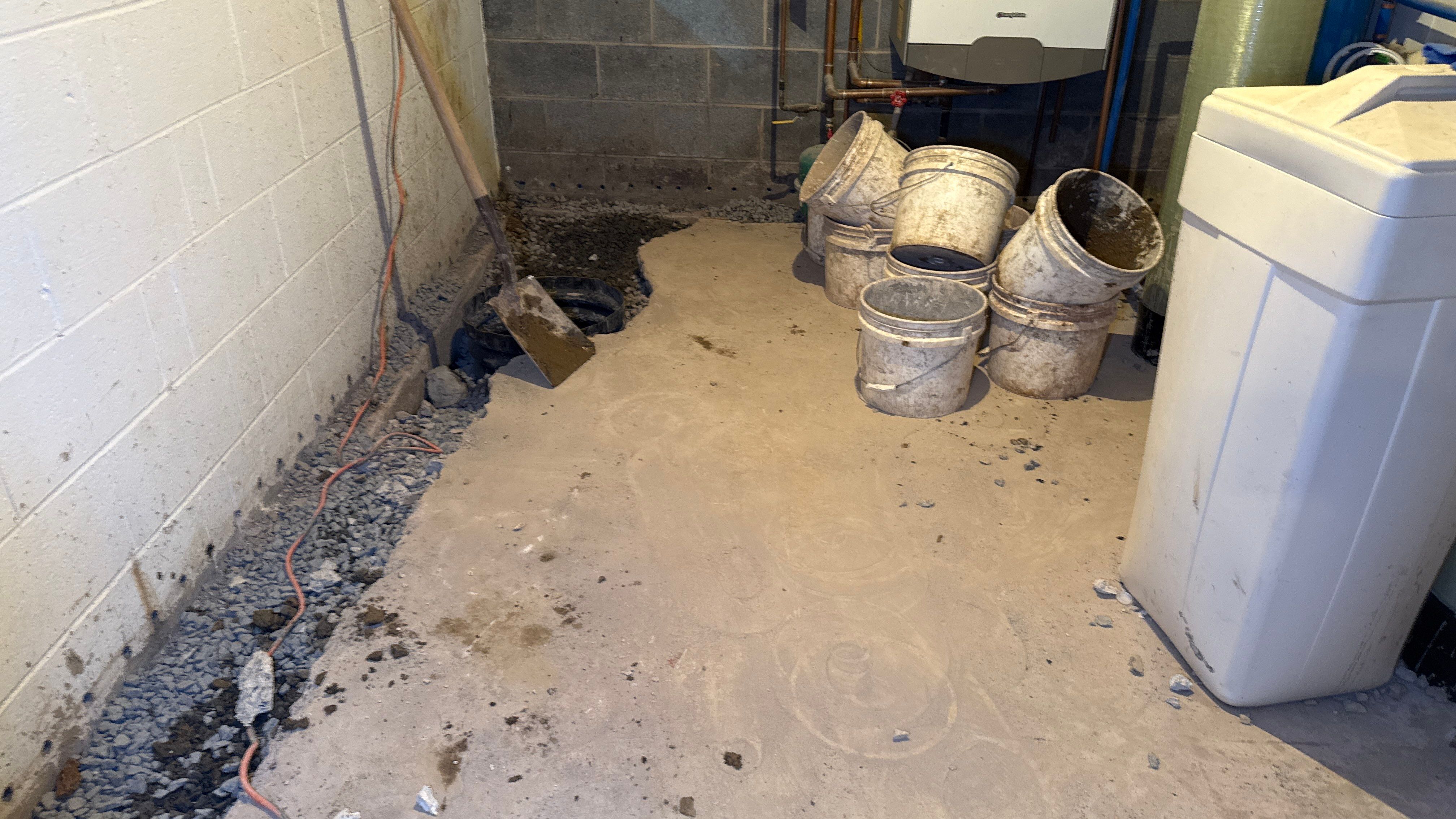 Interior French Drain in Princeton, NJ by Pure Service Pro, LLC 