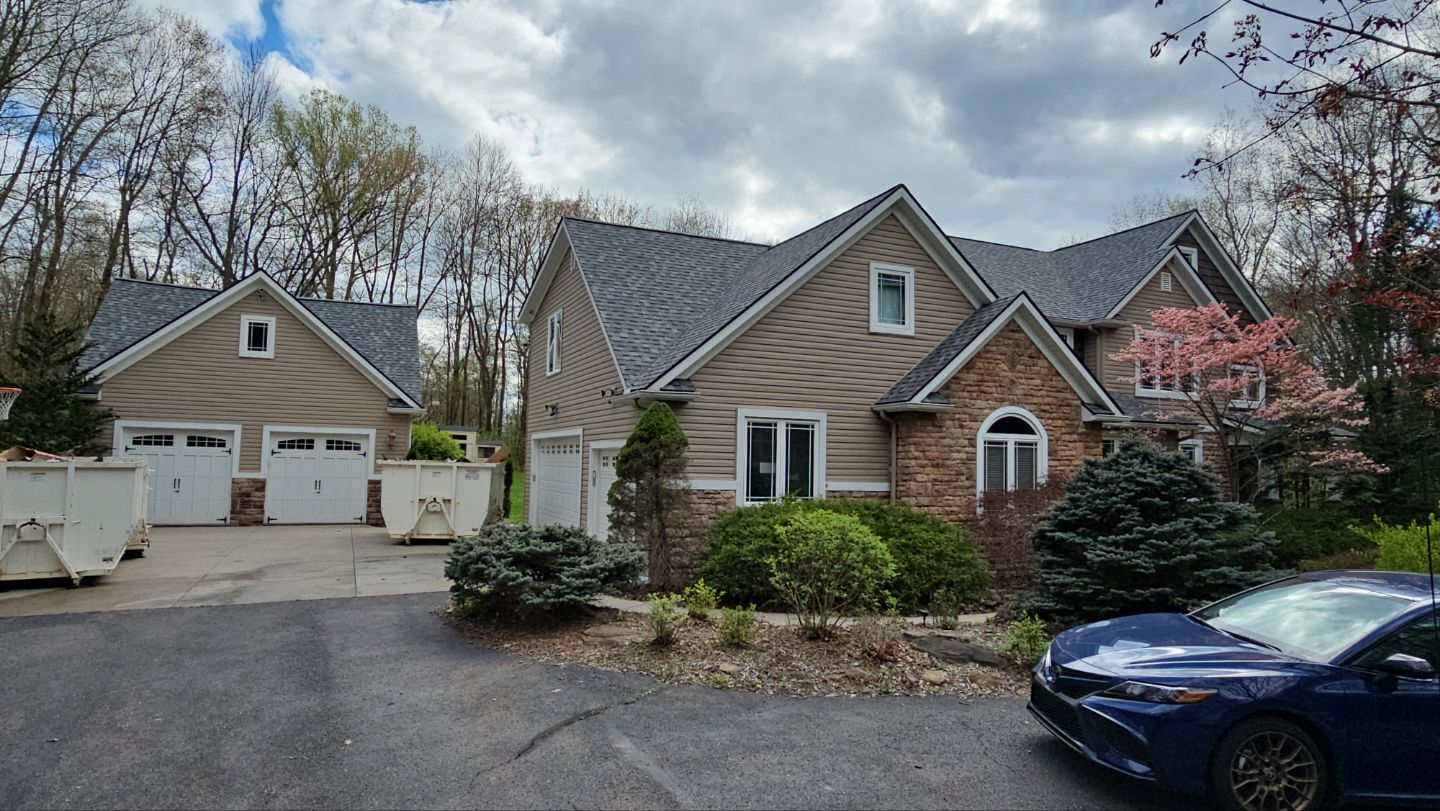 Atlas Pinnacle, Color, Coastal Granite, Drip Edge, Color, Black by Eagle Eye Roofing