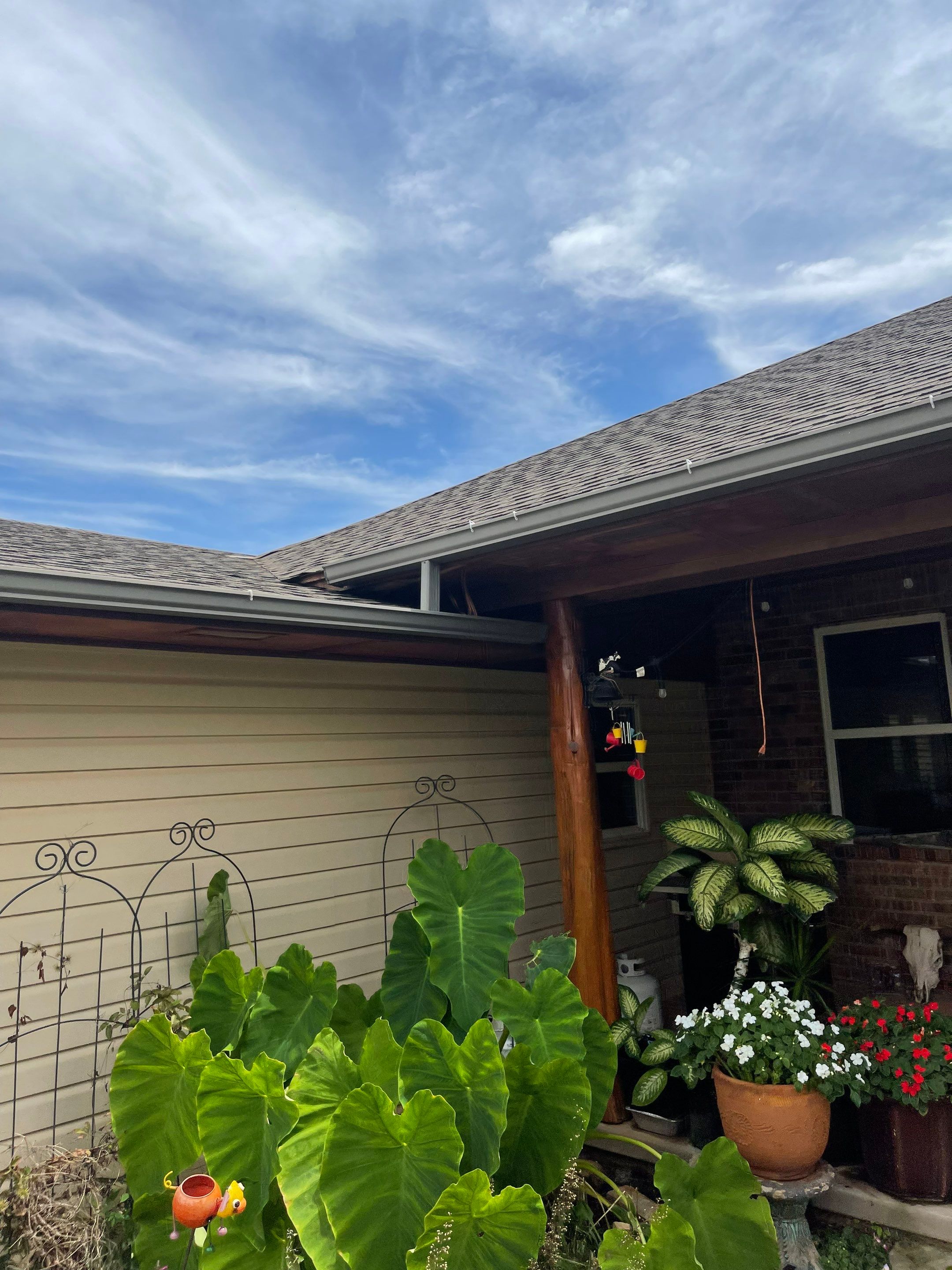 Hail Damage on a Roofing System by Icon Roofing And Construction 