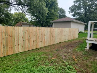 Pressure-Treated Wood Privacy Fence Installation in Waverly
