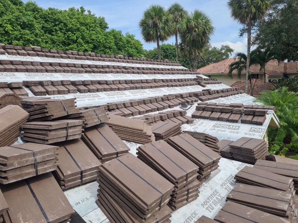 Residential Roofing Installation using Eagle Roofing Tile by BLUES BROTHERS ROOFING