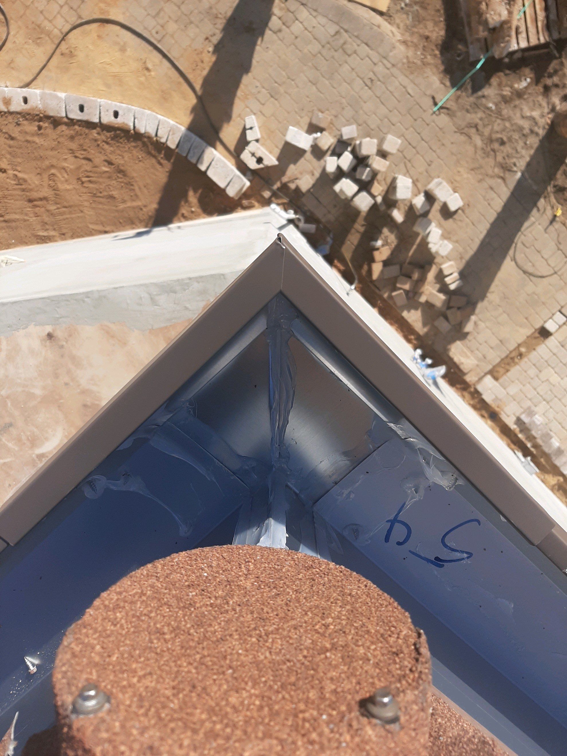 Gutter Installation using Royal Brown K-Style Gutters by Gutter Professors