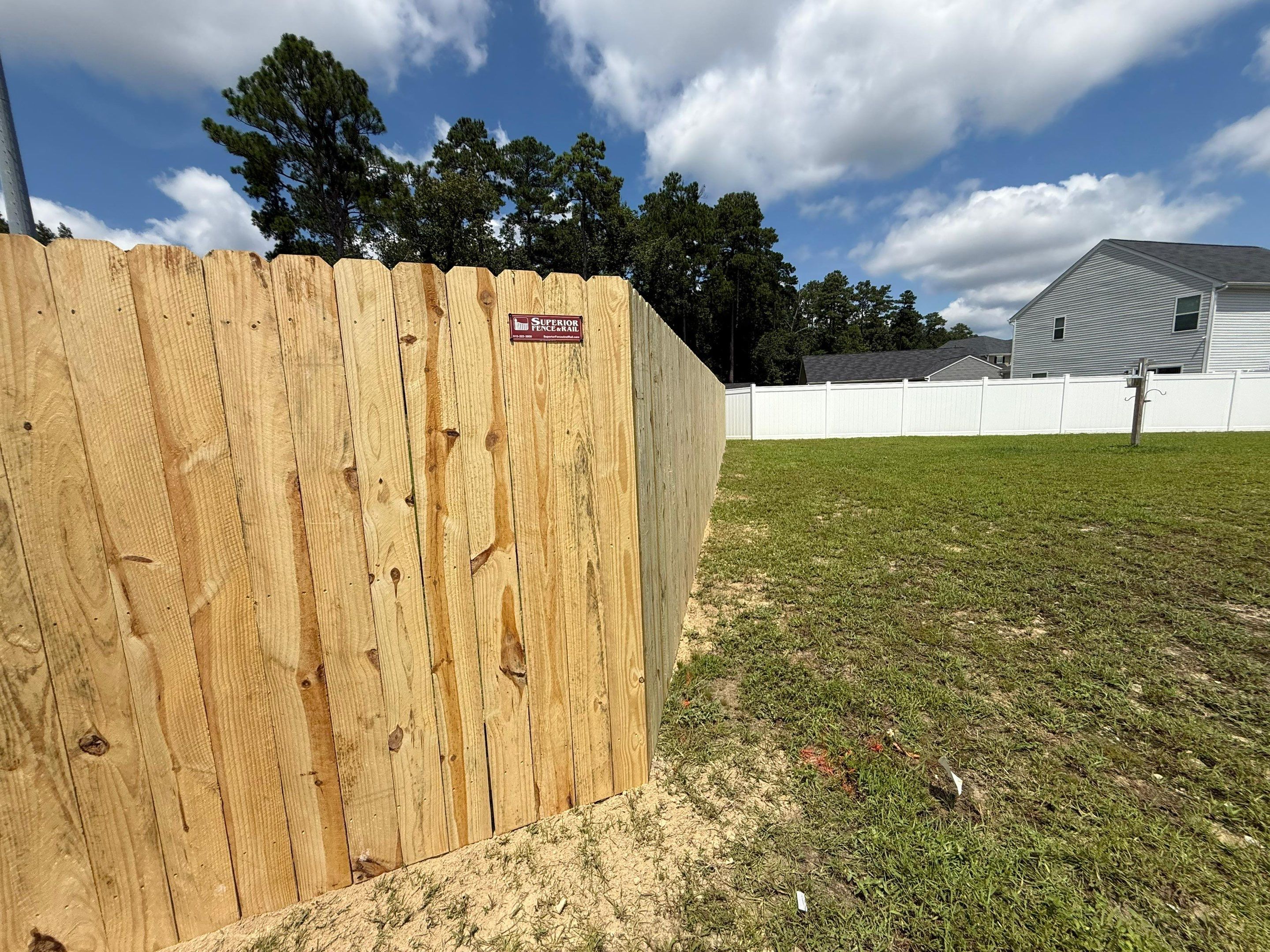 Stockade Wood Privacy Project in Hope Mills by Superior Fence and Rail