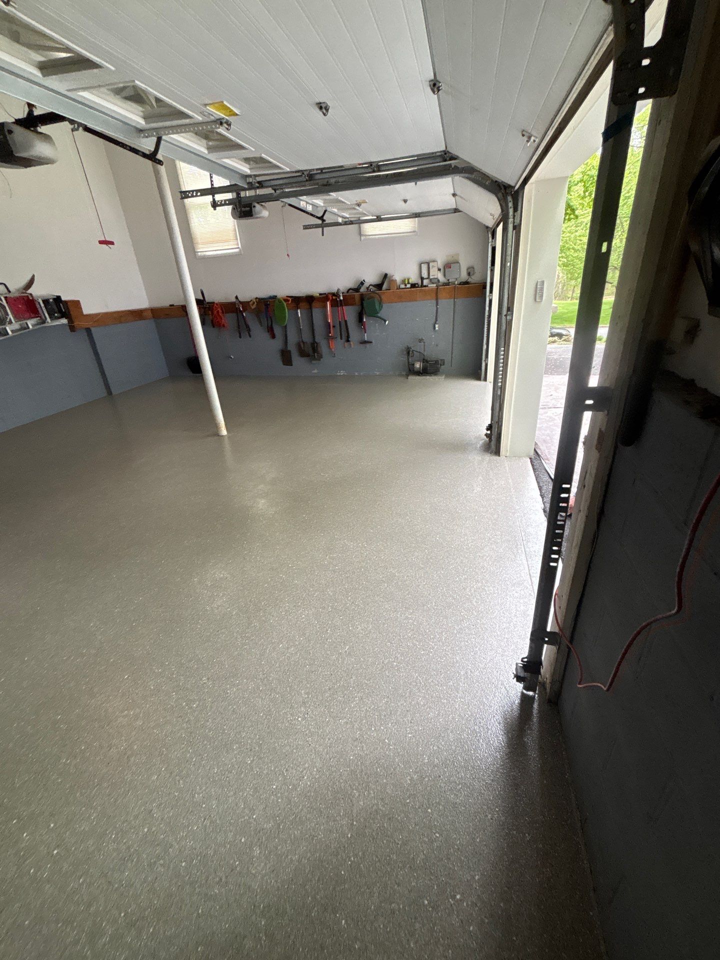 Travertine Polyurea Garage Floor Coating in Randolph, New Jersey by Spectrum Painting, LLC
