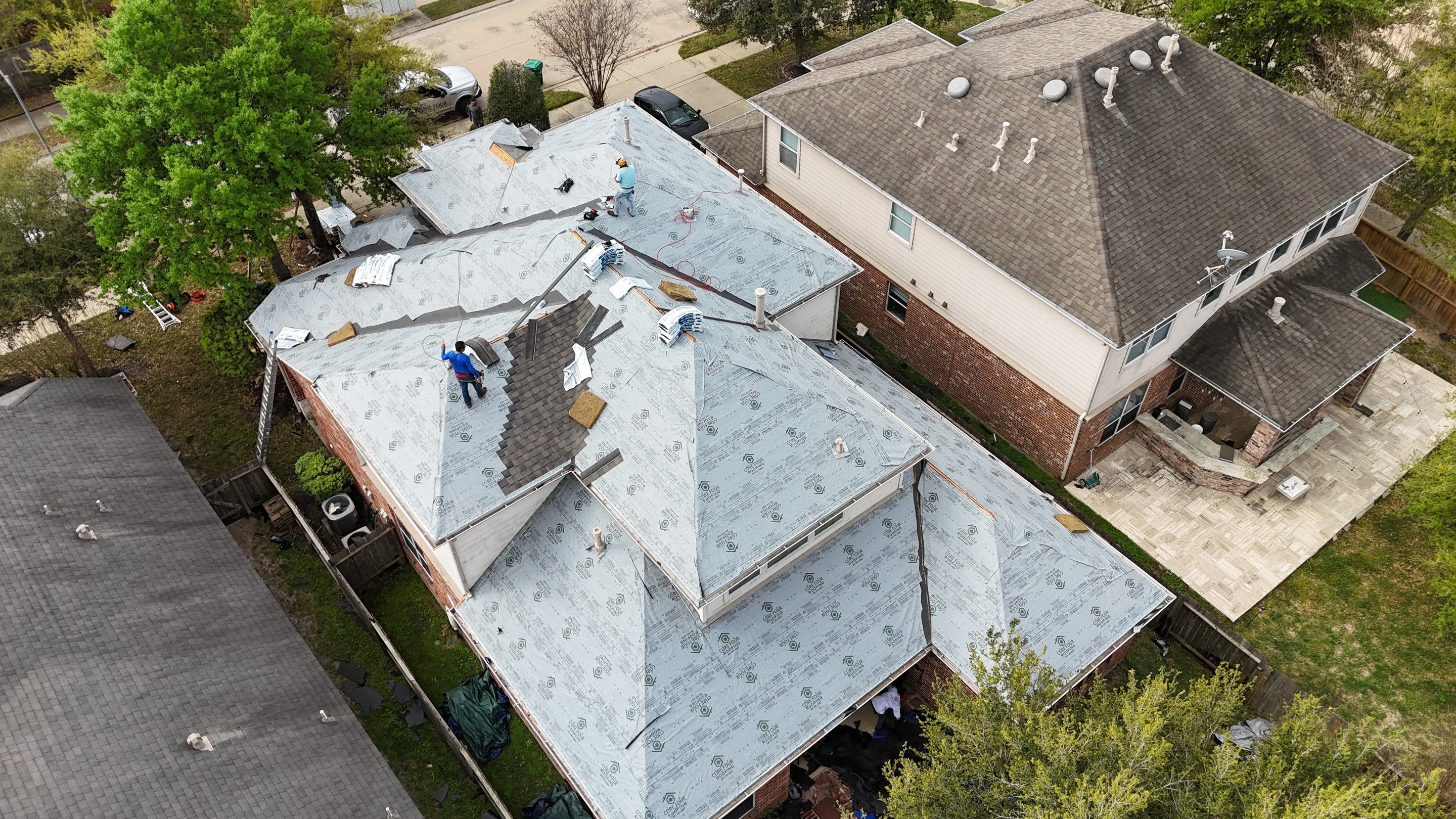 Residential Roofing Installation using IKO Dynasty in Katy by Core Four Roofing