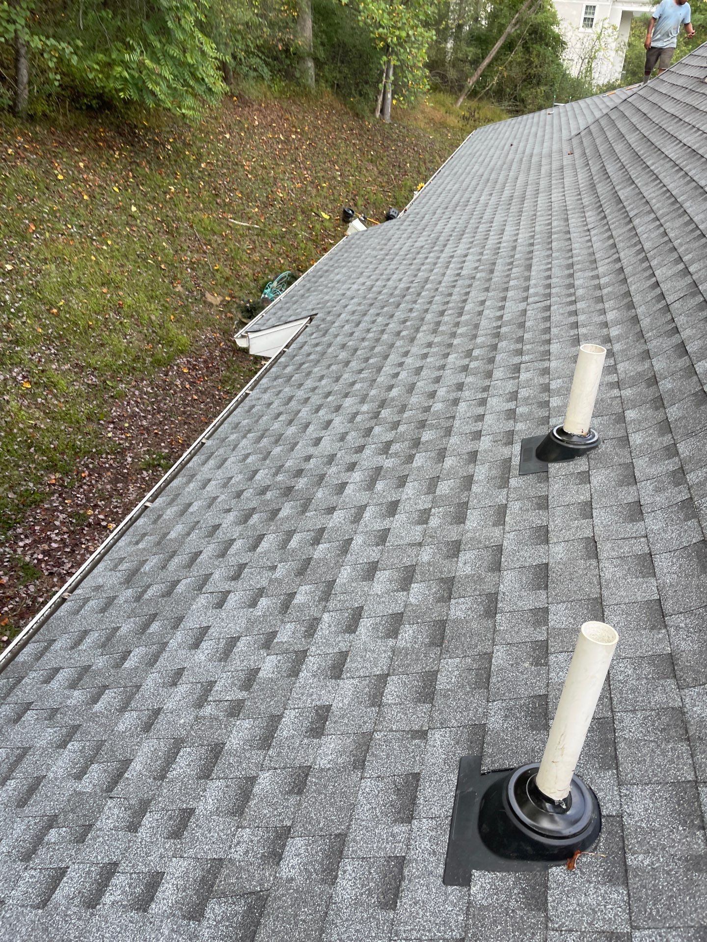 Residential Roofing Installation using GAF Timberline HDZ Pewter Gray by Rainstoppers Roofing