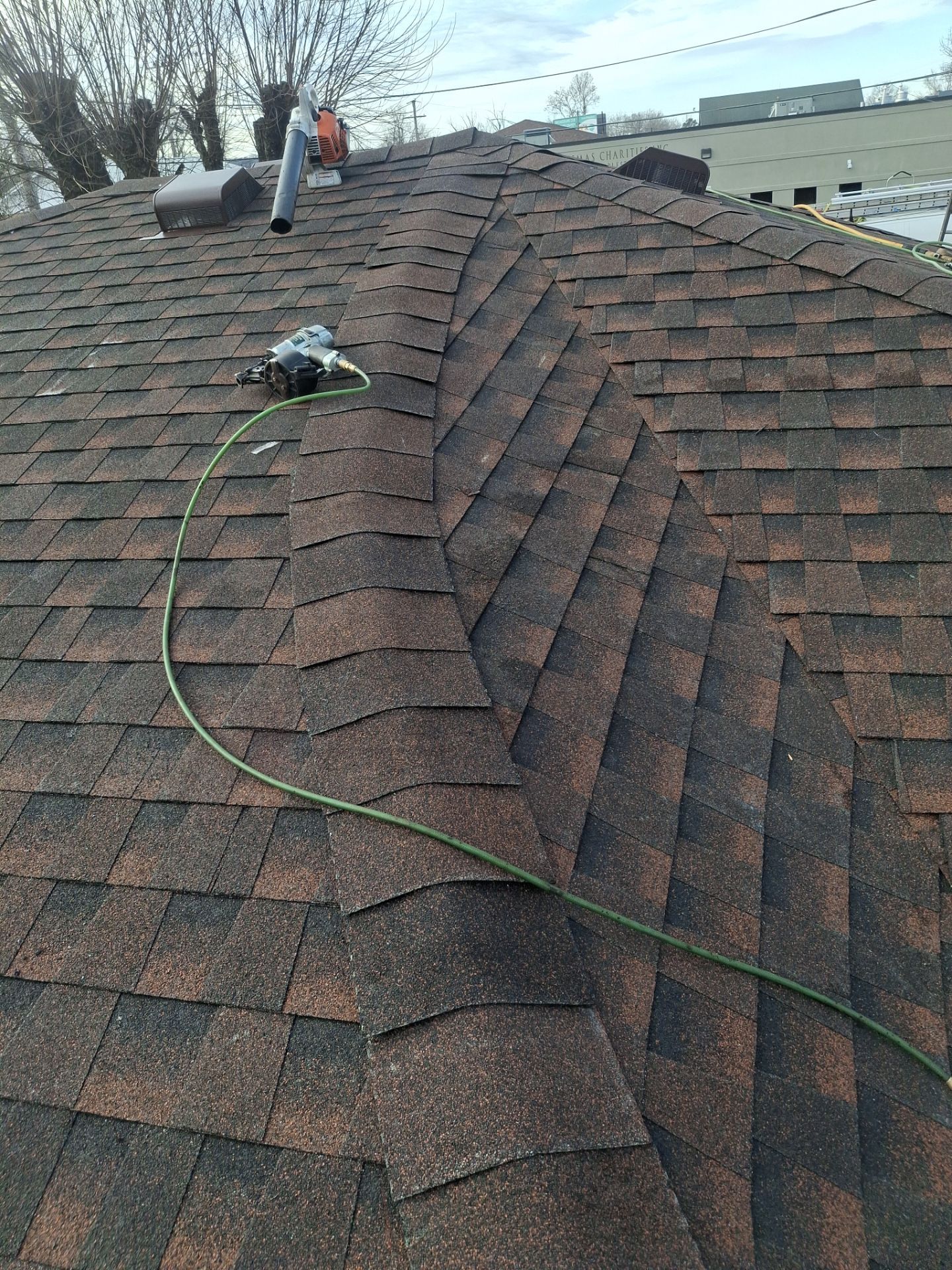 Residential Roofing Installation using GAF TImberline HDZ Hickory by Rainstoppers Roofing
