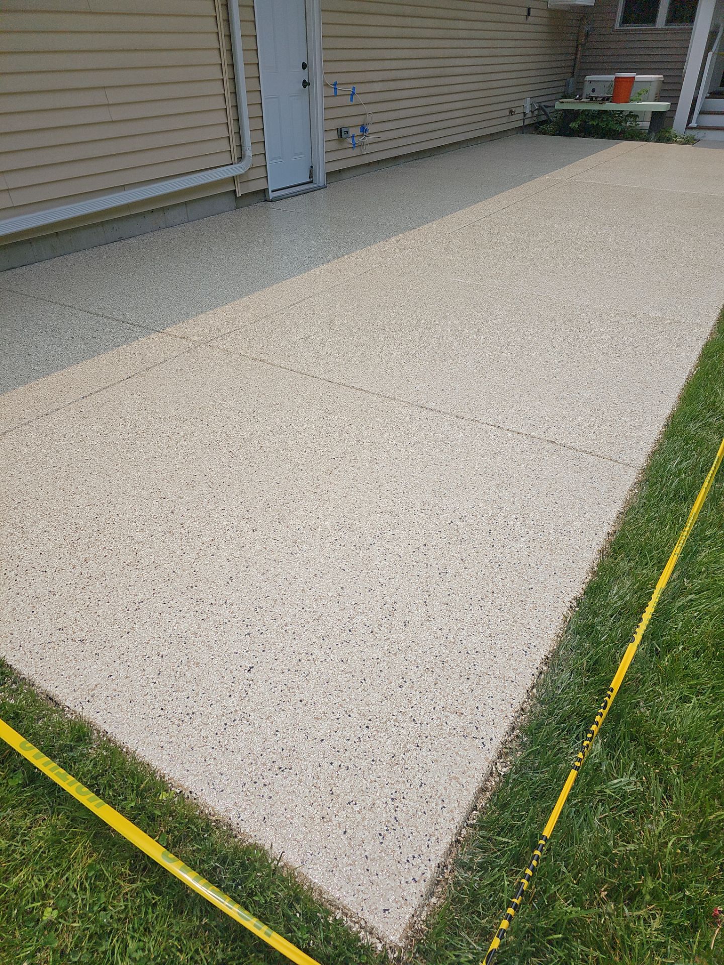 Driftwood Patio Coating in Granger! by Innovative Spaces / Innovative Concrete Coatings