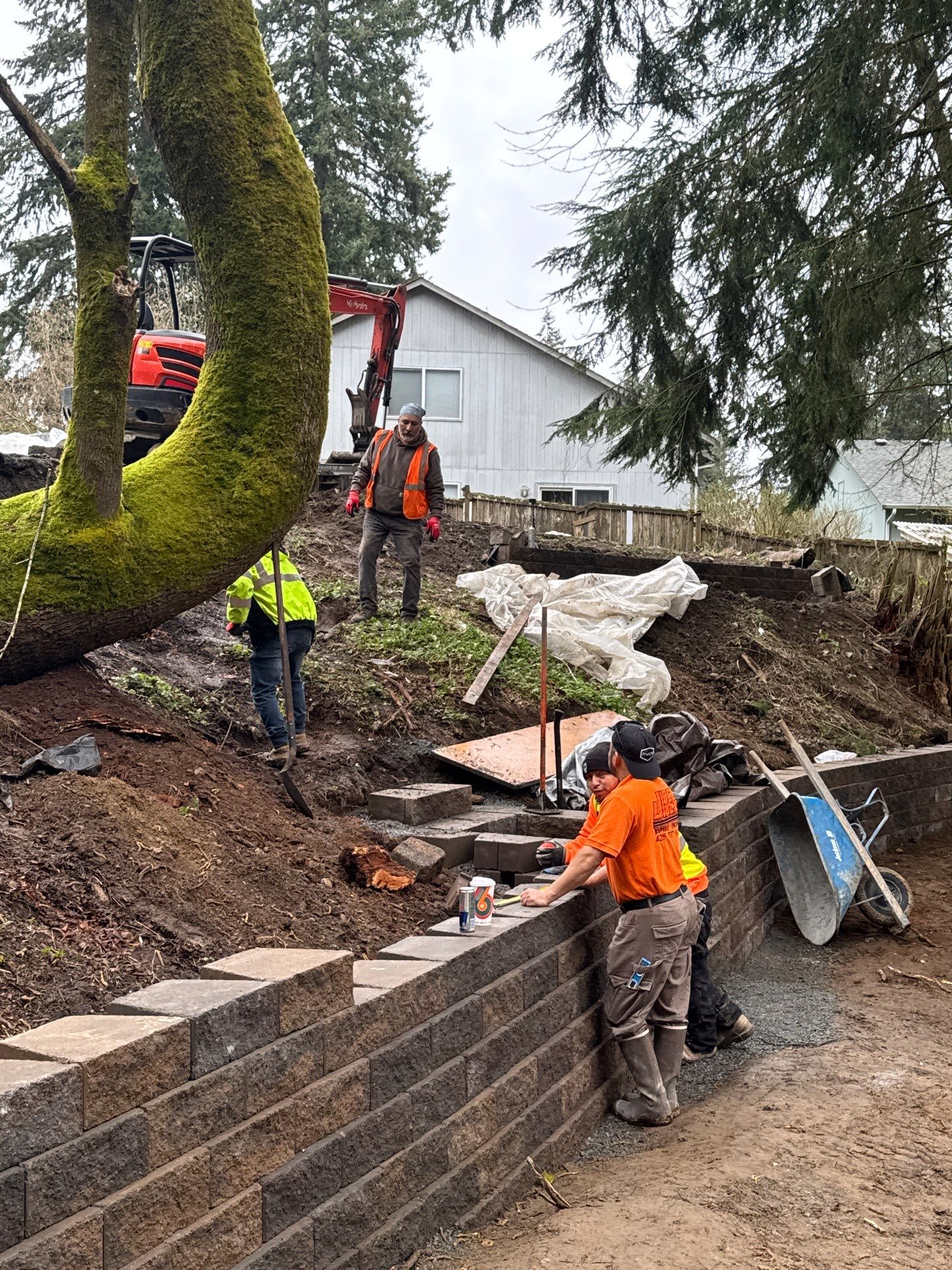 Retaining Wall and Backyard Renovation | Everett  by Jireh Asphalt & Concrete Inc 
