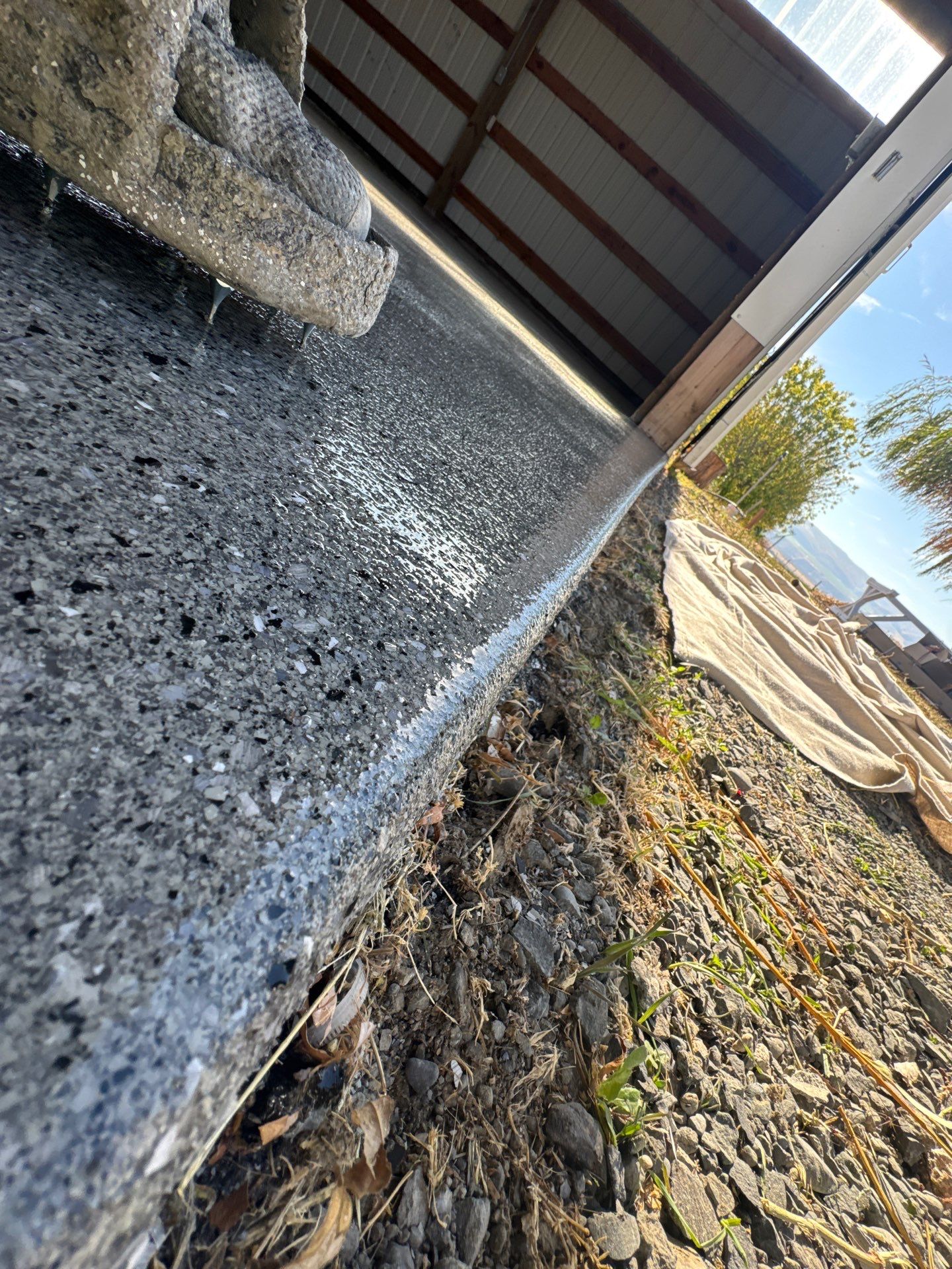 Pole Barn Shop Floor Coating and Concrete Repair in Royal City by Croc Coatings, LLC