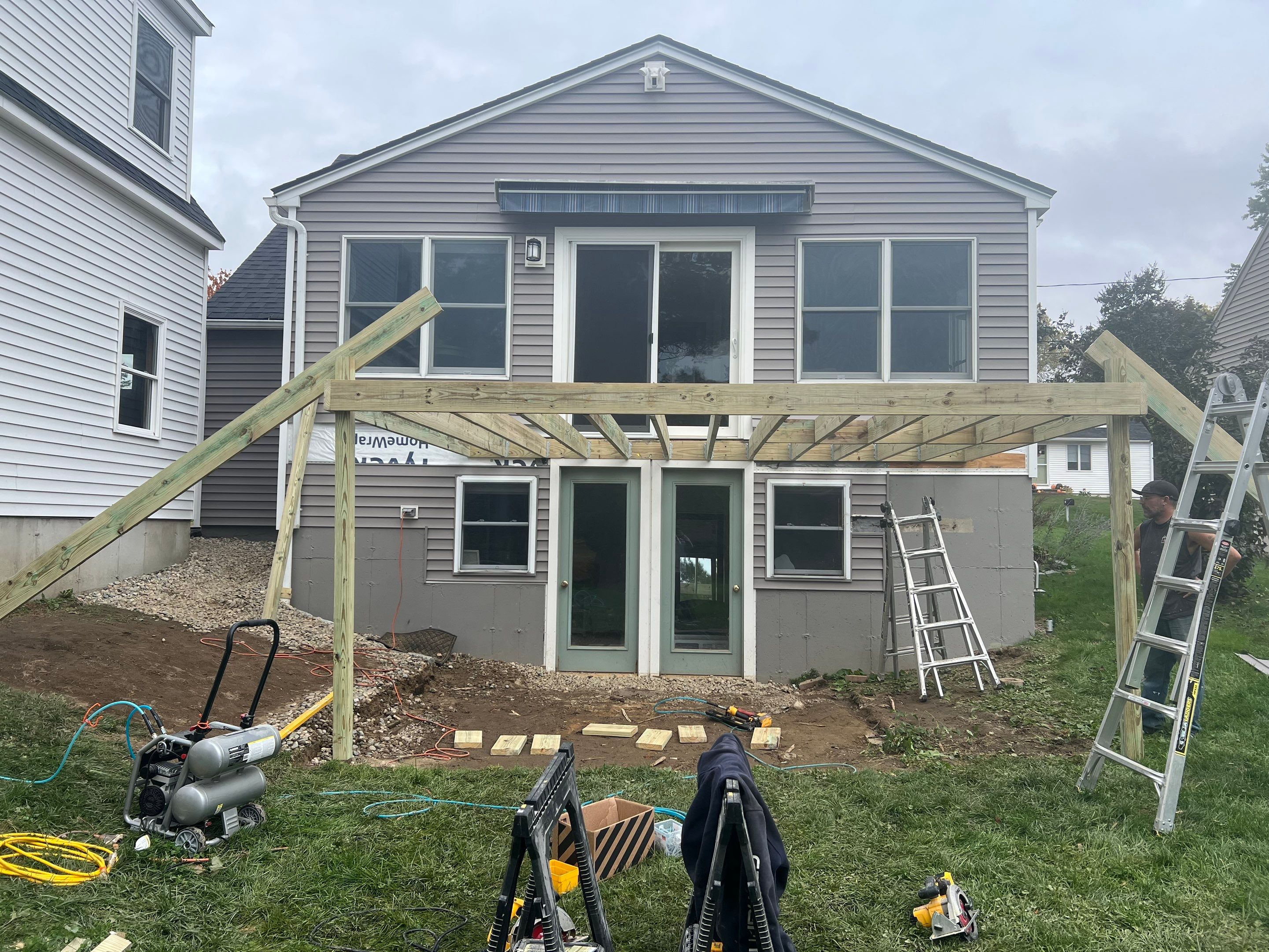 Who Needs a New Deck and Go Big!! Elliot Maine for the Win by Tall pine roofing
