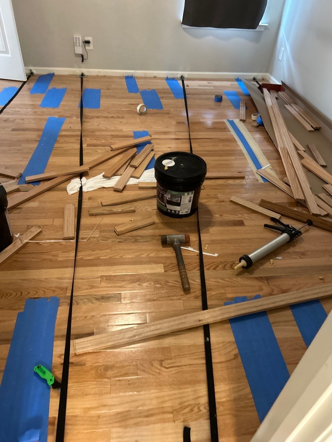 Prefinished Hardwood Glue Down  by Footprints Floors of Nashville
