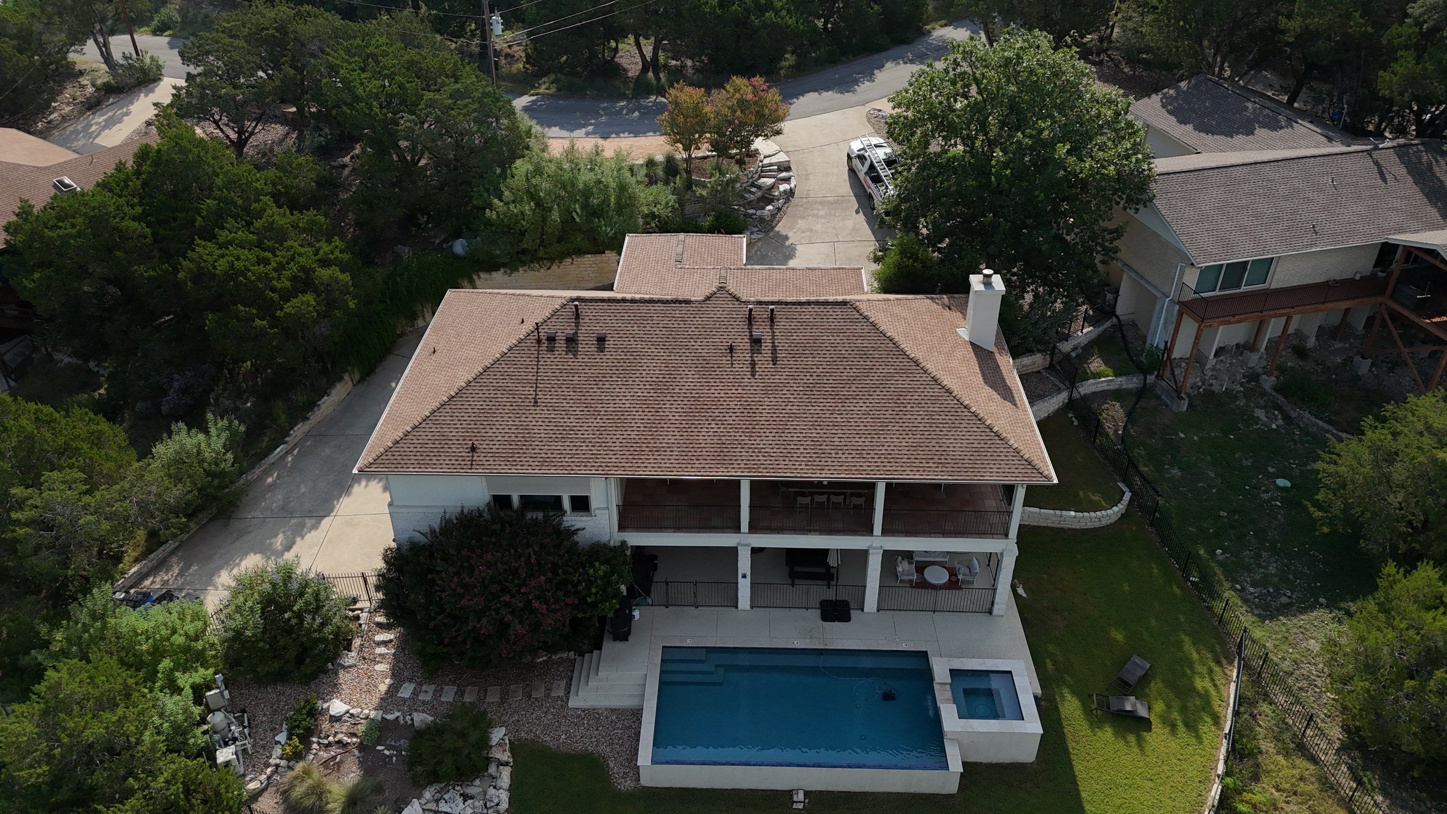 Residential Roof Replacement using GAF - HDZ - Shakewood by Action Exteriors Austin