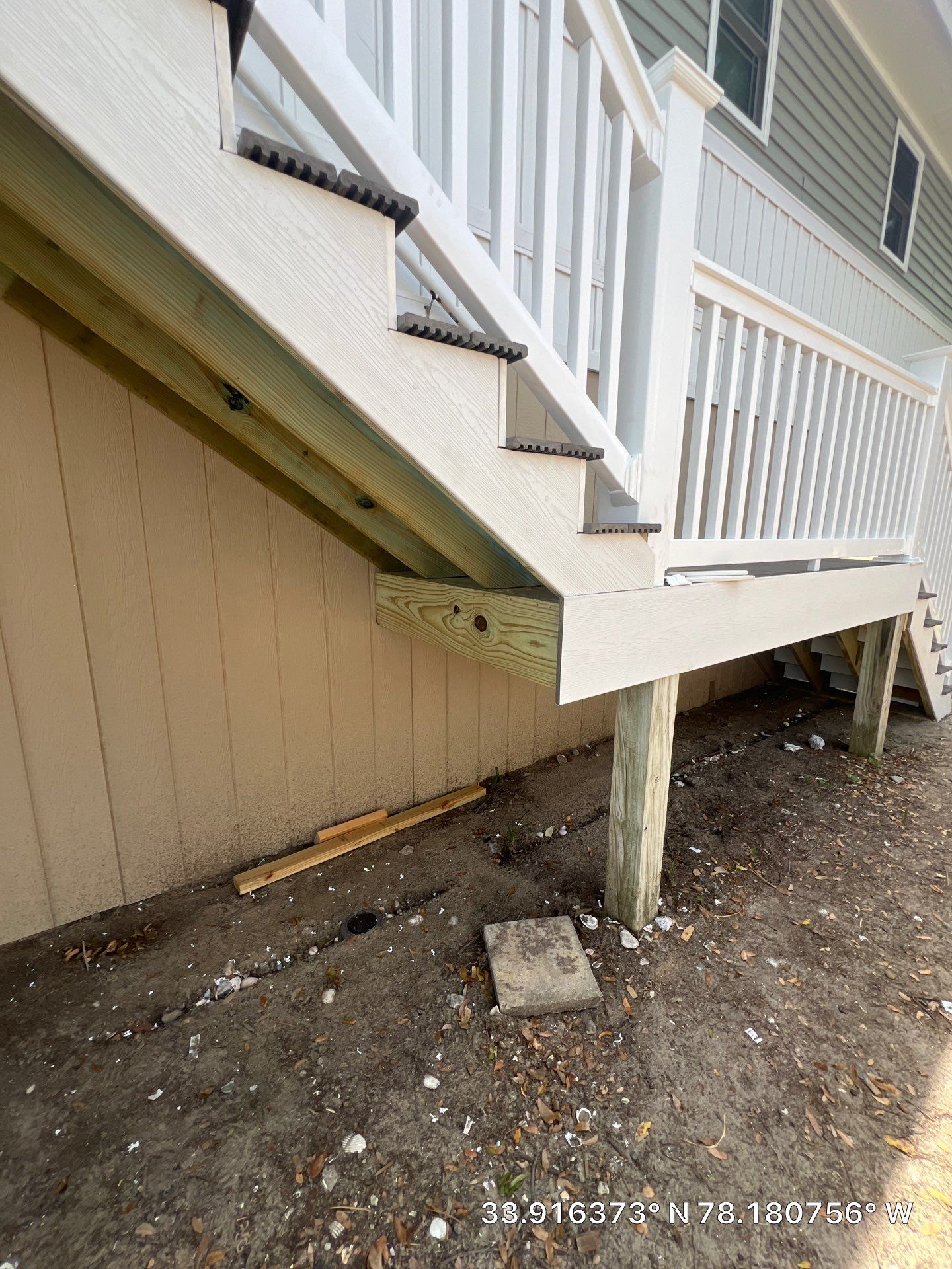 Framing Steps using Trex Enhance Grooved 1" X 12' Rocky Harbor by RGR Construction and Roofing, LLC