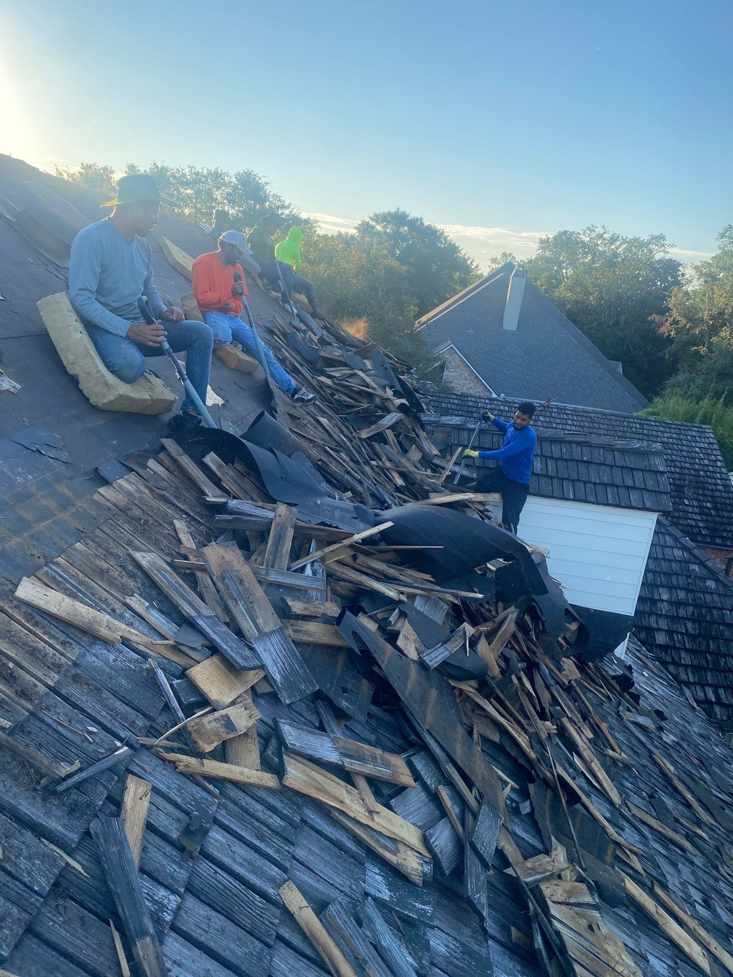 Slate Install on an A Hays Town Home by Ahm Construction LLC