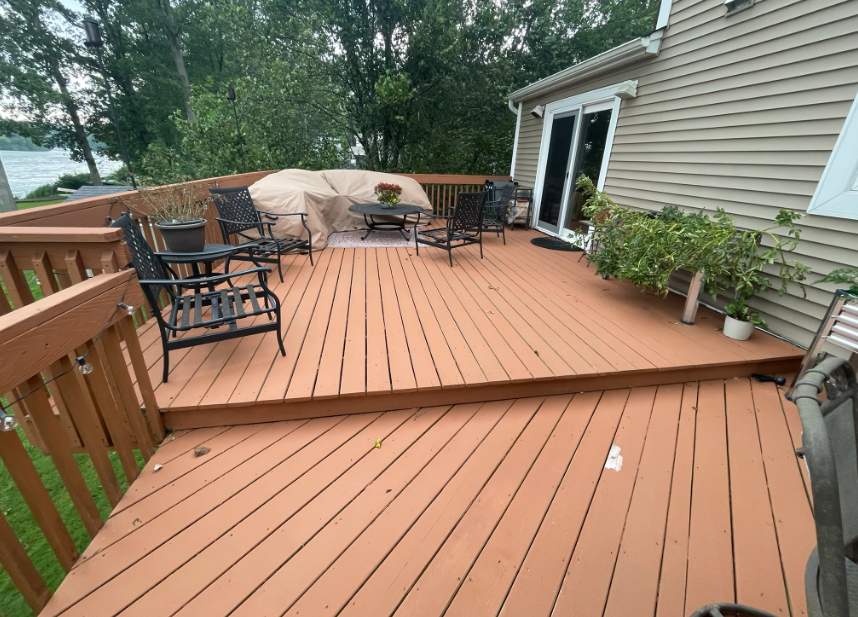 Deck Resurface + Extension  in Randolph by deck guardian