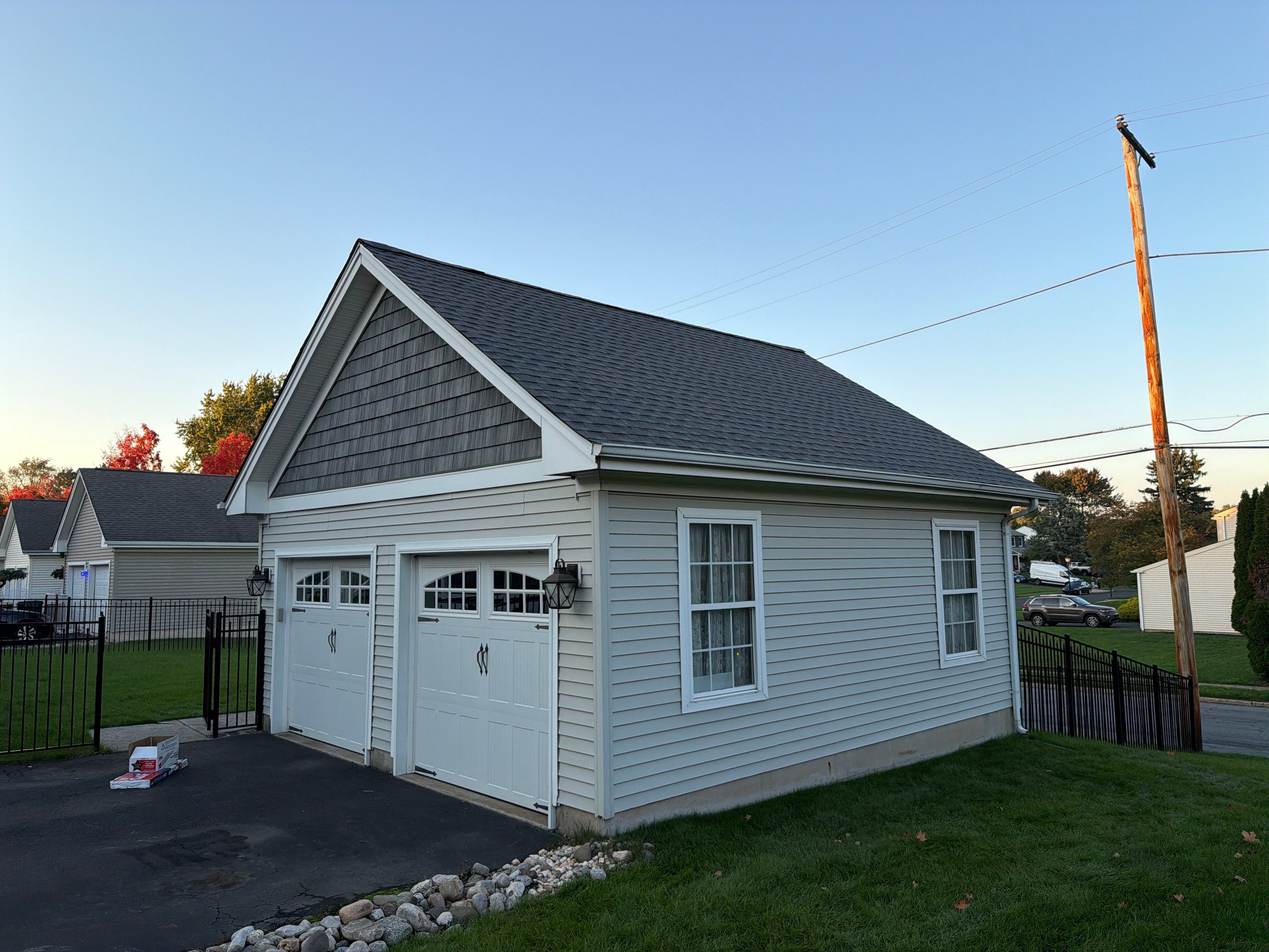 Complete Asphalt Shingle Roof Replacement for Home and Garage in Ivyland by Stofan Construction LLC