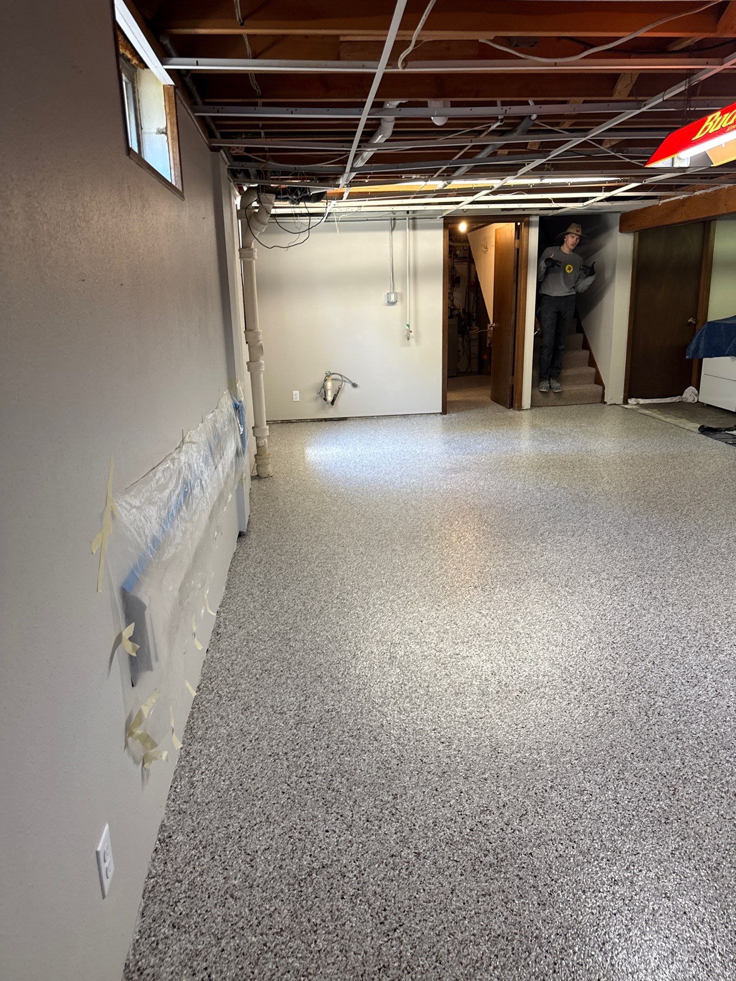 Basement Concrete Floor Coating and Restoration in Boone by Revival Concrete Coatings