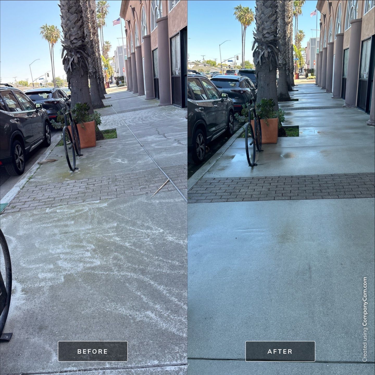 Commercial Sidewalk Pressure Washing In Naples, Long Beach, CA by La Power Washing Inc