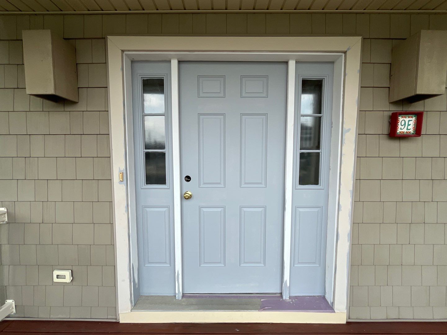 Front Door and Sidelight Refinishing and Painting in Avalon New Jersey by FreshCoat Works LLC