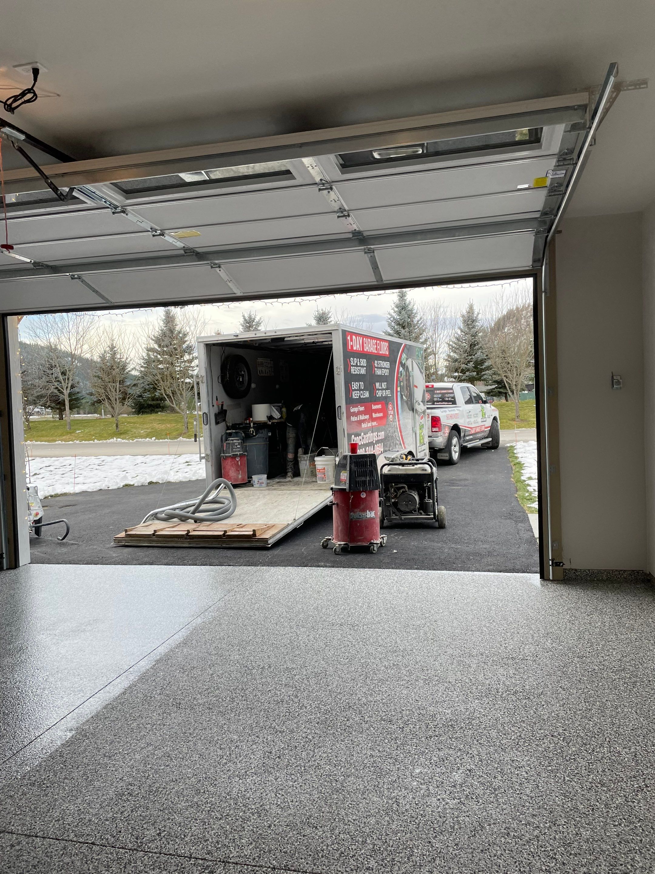 Garage Transformation using Domino and The Penntek Evolution System by Croc Coatings, LLC