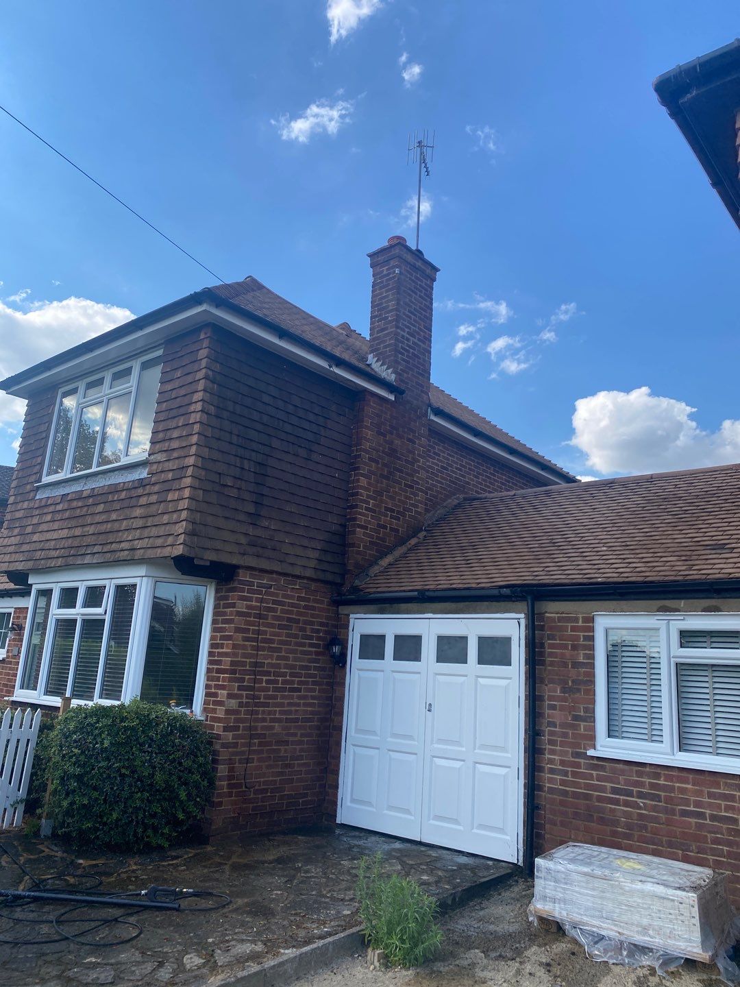 Roof Clean - Moss Removal - Gutter Clean using Honda 15lpm Low Pressure Washing Machine by Ges Exterior Cleaning ltd