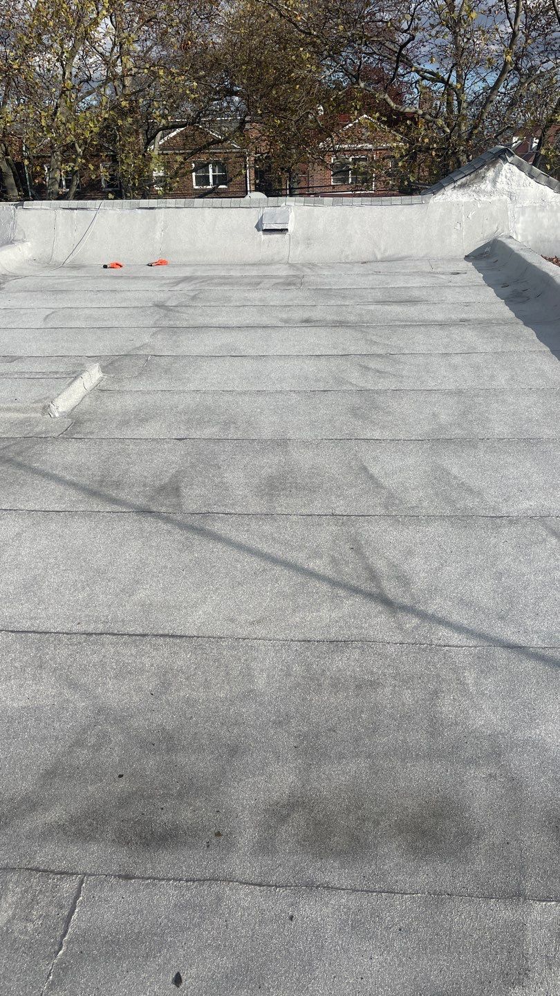 Flat Roof Cleanup and gutter cleaning.  by Above All Gutters 