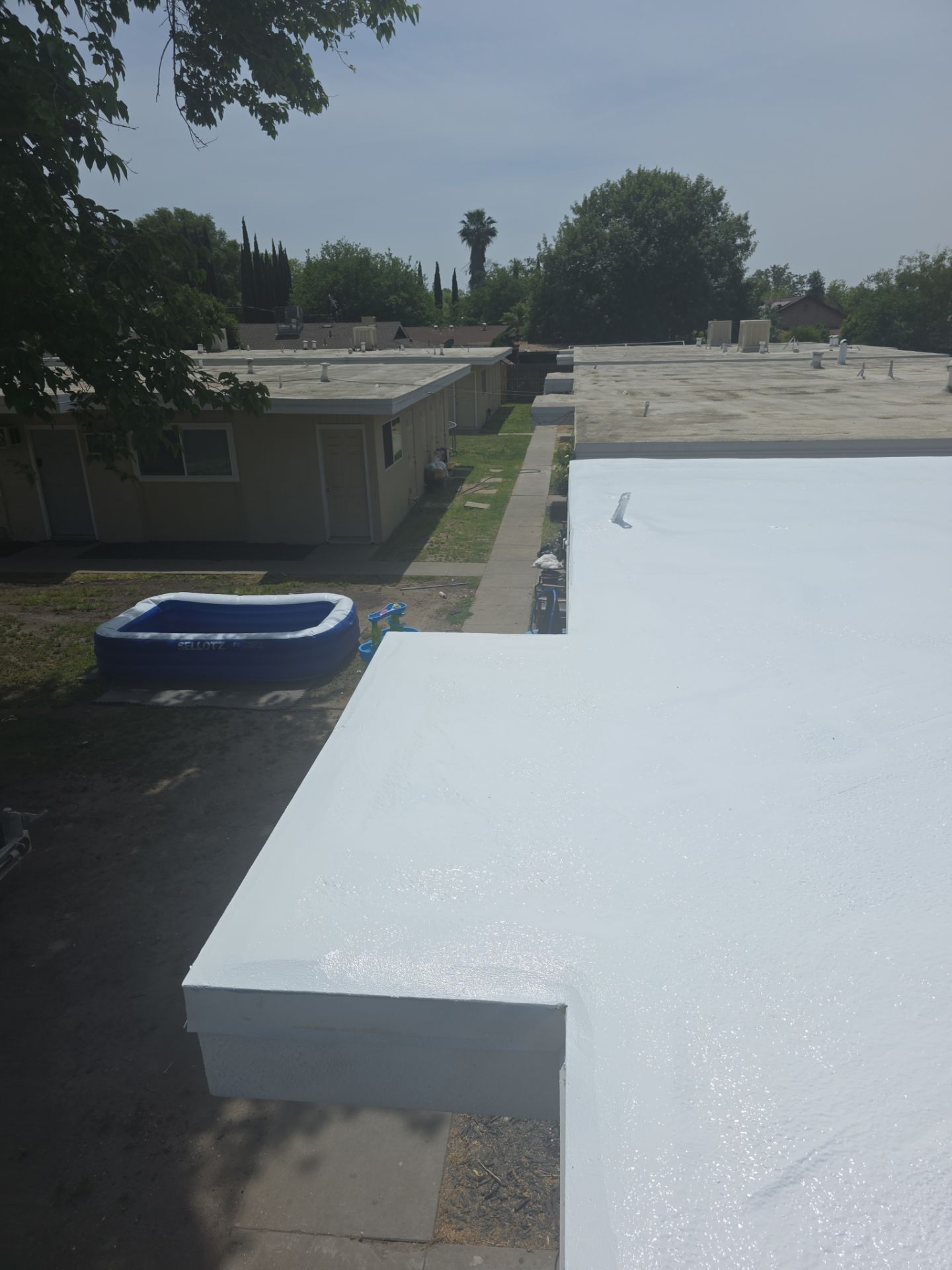 Foam Refurbish using Conklin Benchmark/PUMA XL coatings and spray foam by Straight Edge Roofing Inc