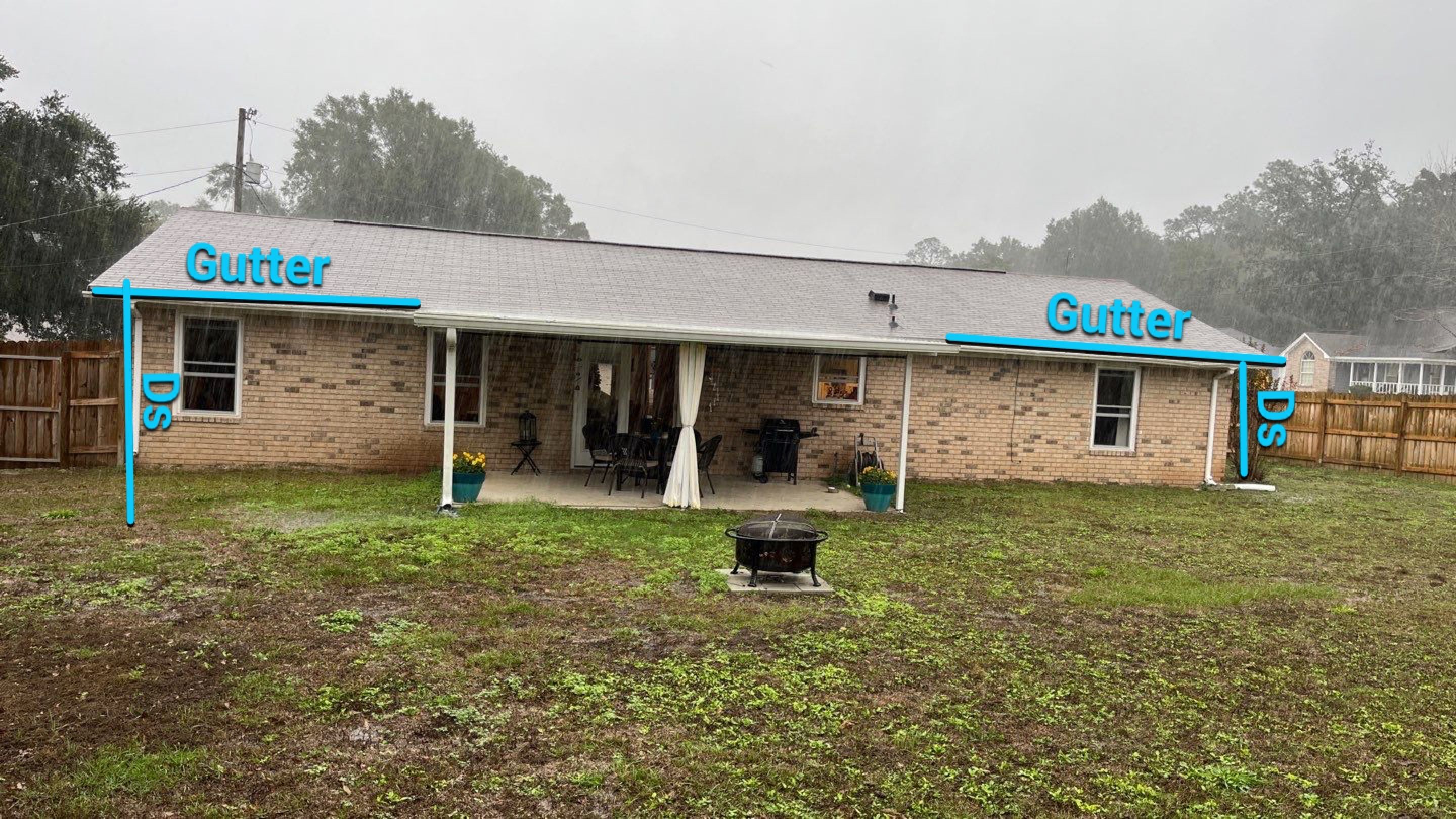 White Seamless Gutter Installation in Milton FL by Gutter Professors