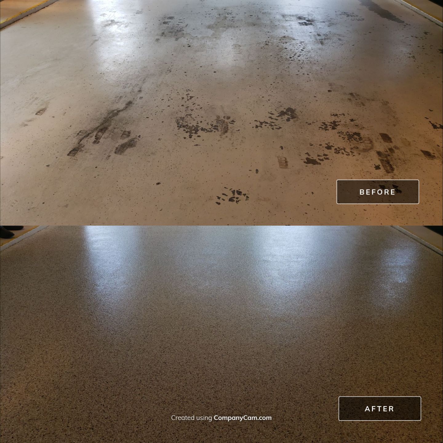 Fort Dodge Driftwood Garage Floor Coating by Revival Concrete Coatings