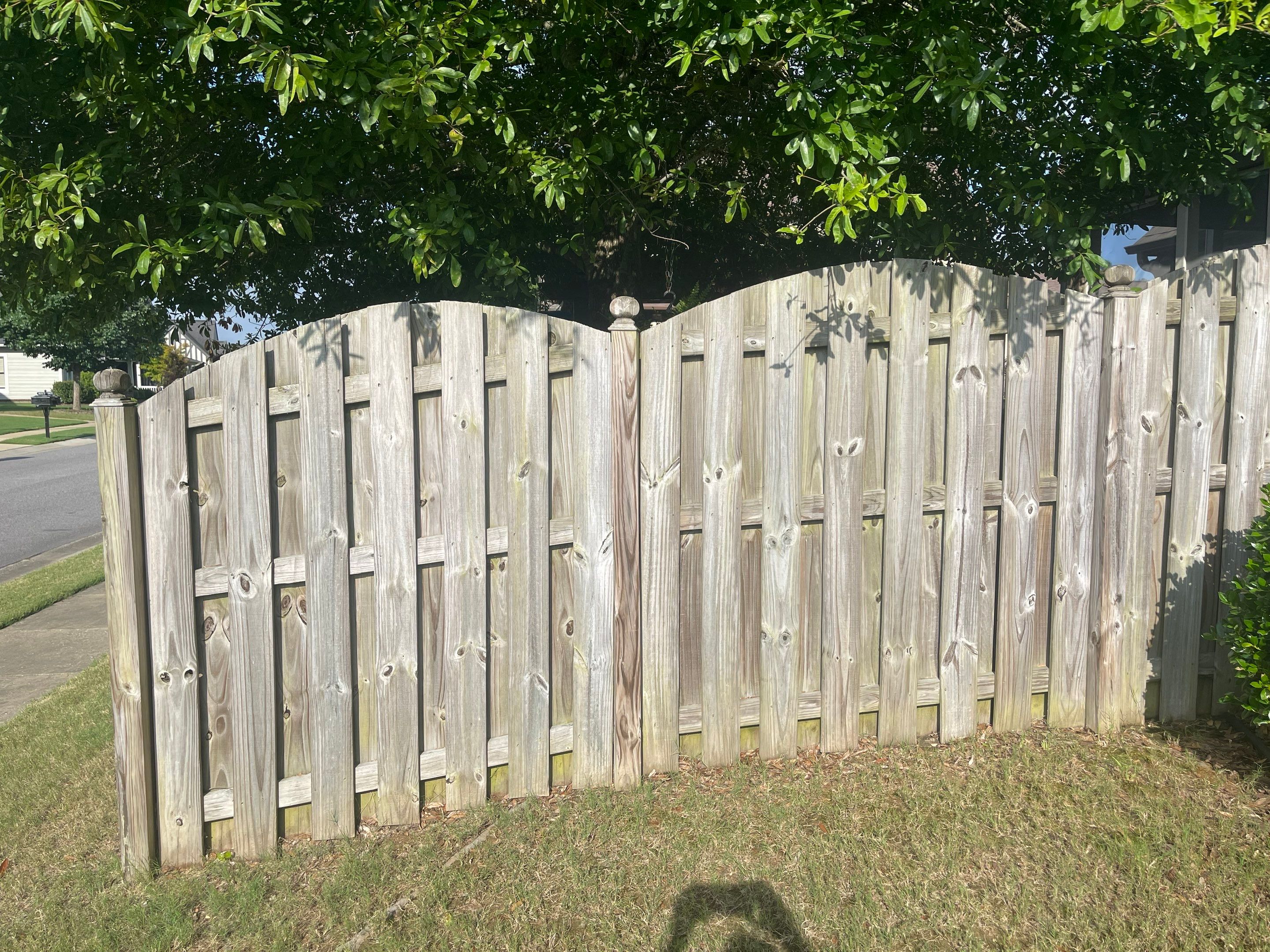 Chase Lake - Arched Shadowbox Fence by Pillar and Pine