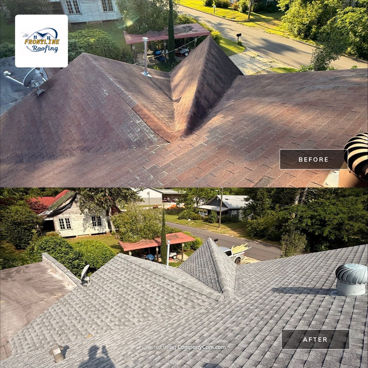GAF HDZ Oyster Gray Roof Install in Poplarville, MS by Frontline Roofing